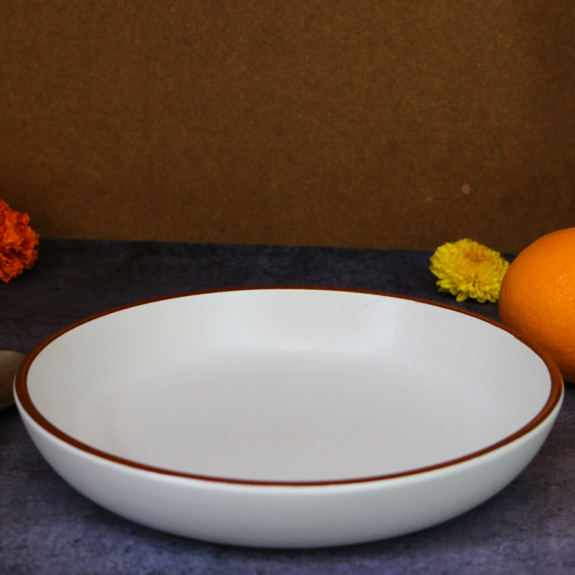 Ambi Heavy Stoneware Deep Plate 8.5 inches