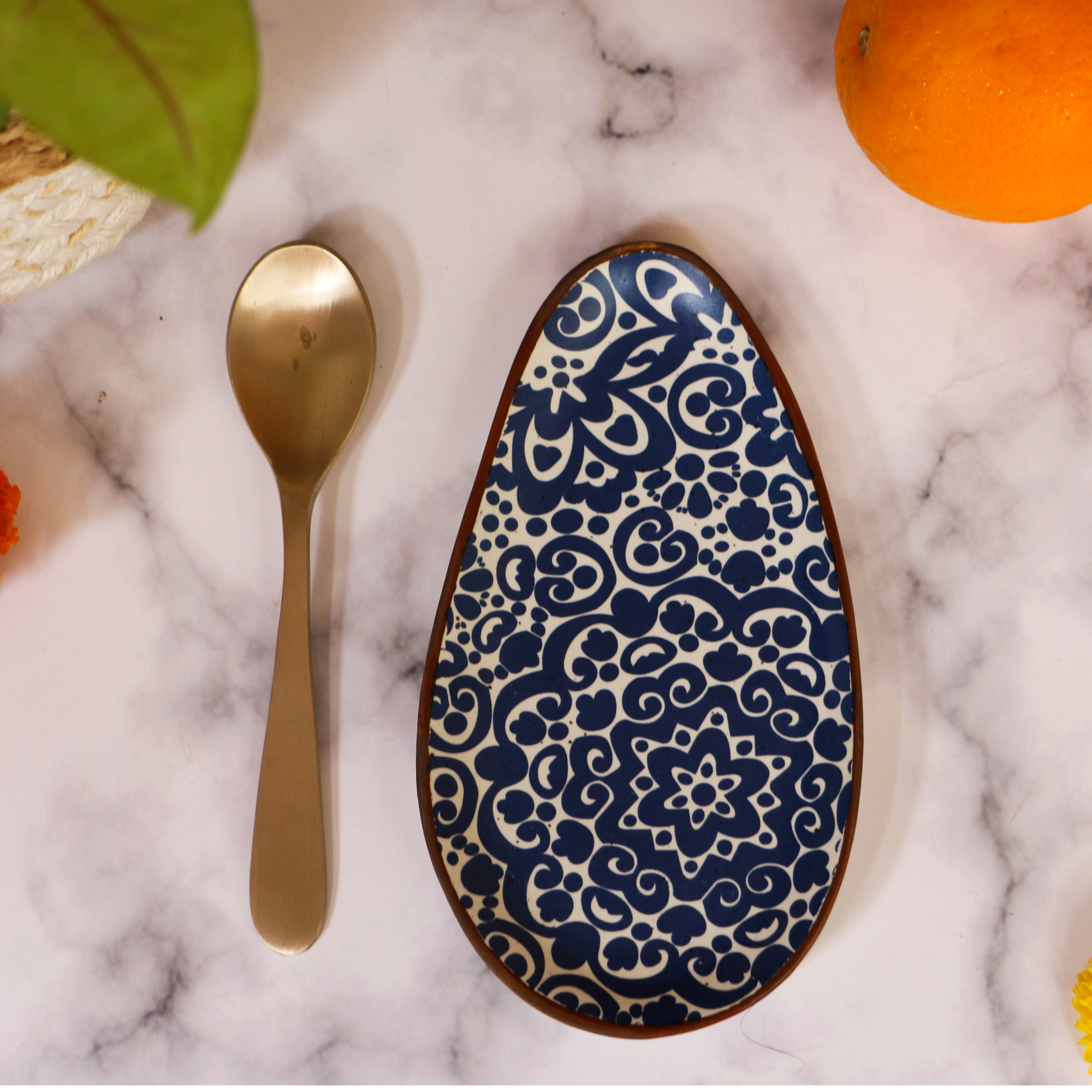 Ambi Stoneware Almond Platter 7inch | Set of 1 | Small plate | Dessert plate | Almond Plate