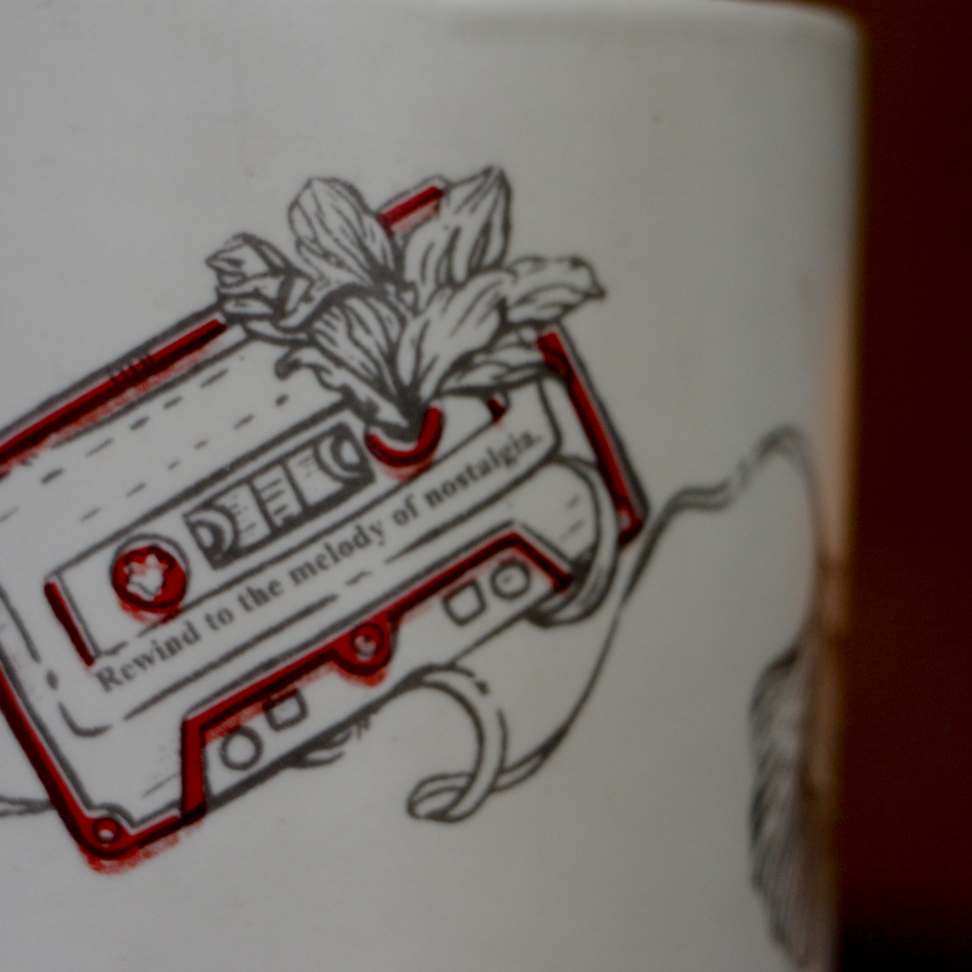 AMBI Stoneware My Life Decal Coffee Mug 250 ml I Lead Free | Microwave & Dishwasher Safe Tea & Coffee Mugs with Textured Finish | Ideal for Gifting | Set of 2