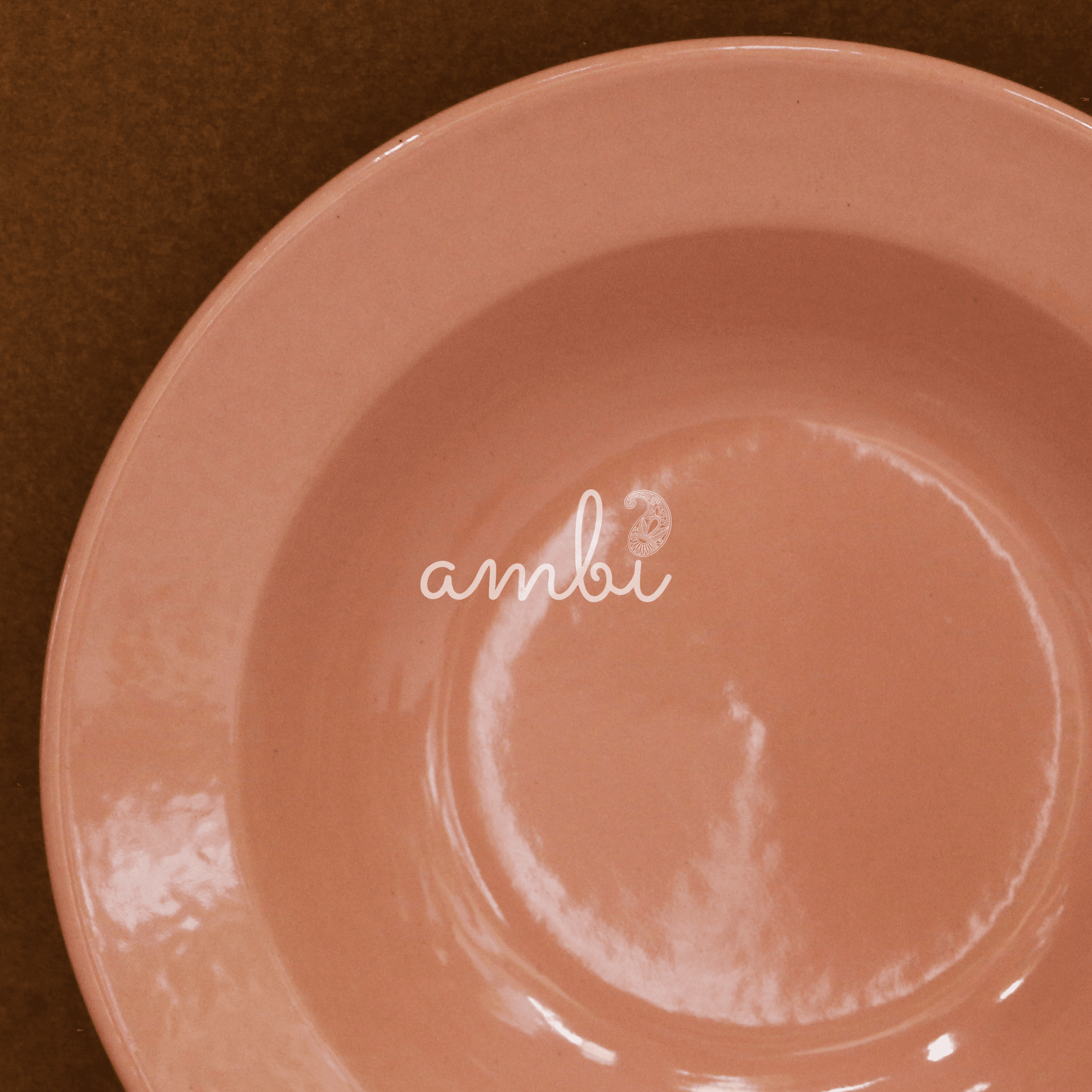 Ambi Heavy Stoneware Peach Deep Pasta Plate 8.5 inches | Set of 1