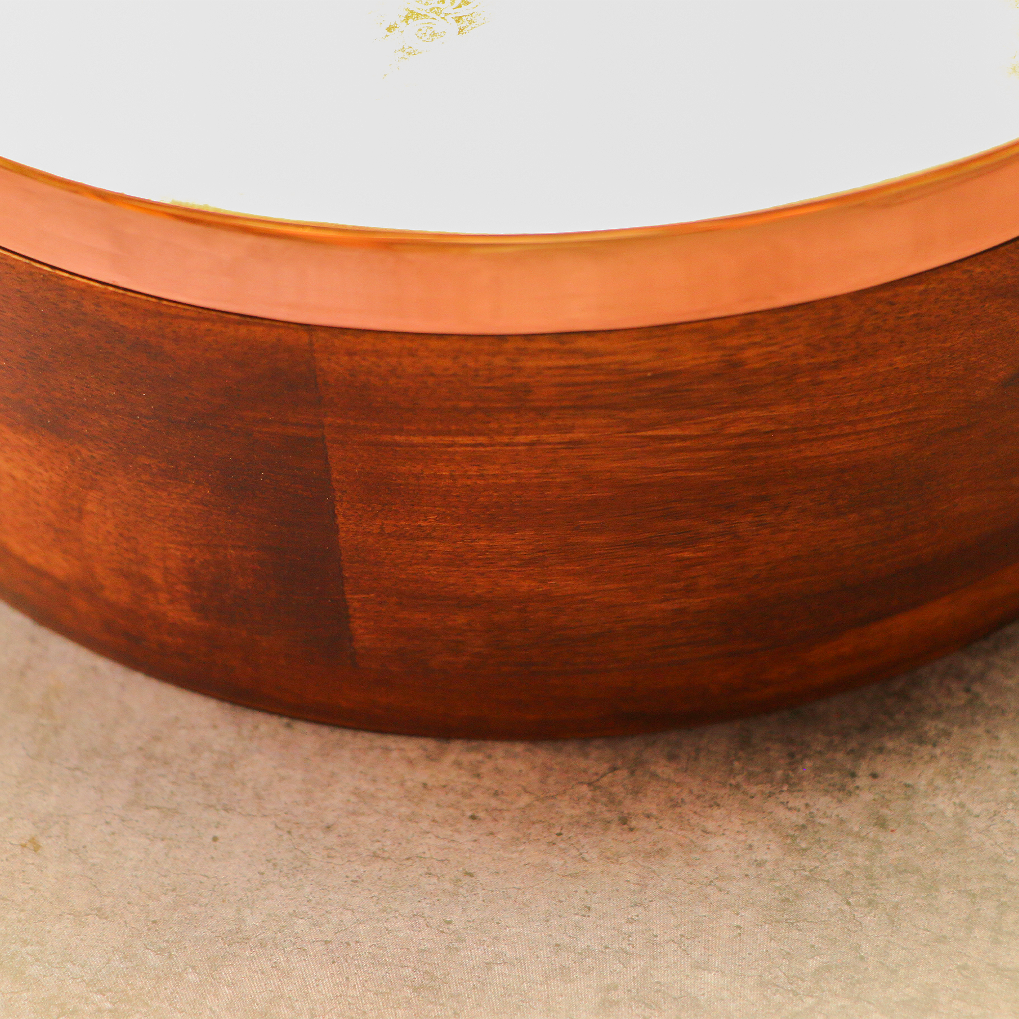 Finely Engraved Chapati / Roti Box - 9 Inches Diameter with Tongs - Copper Shade
