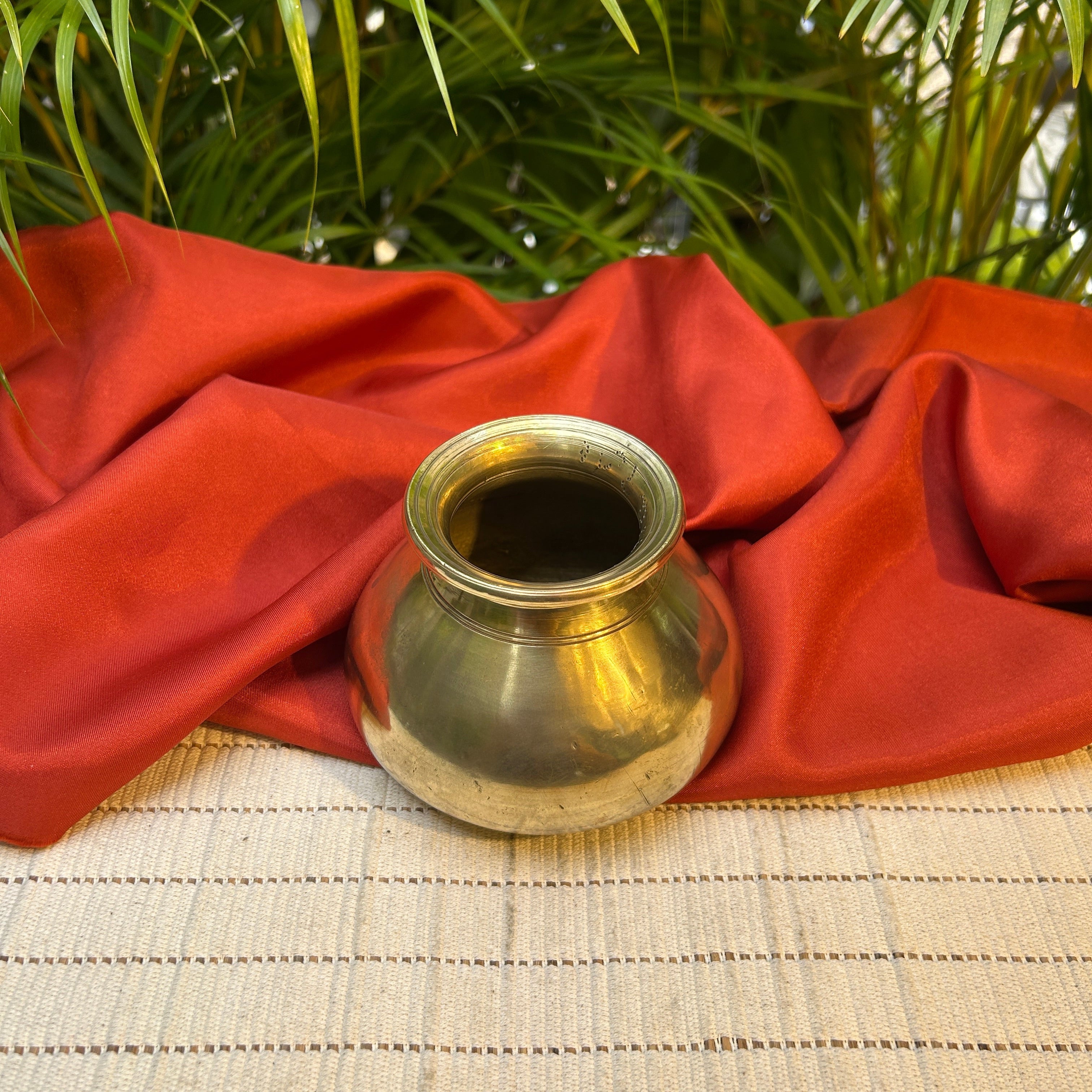 Handcrafted Elegant Vintage Brass Lota - Heavy Base