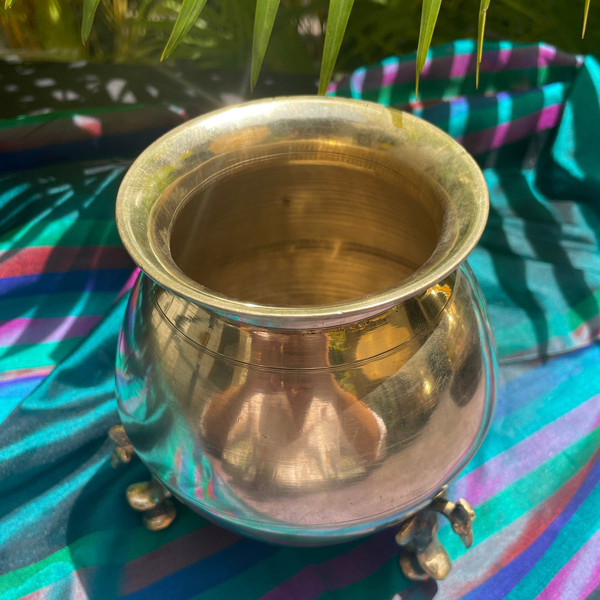 Handcrafted Elegant Vintage Brass Lota With Legs