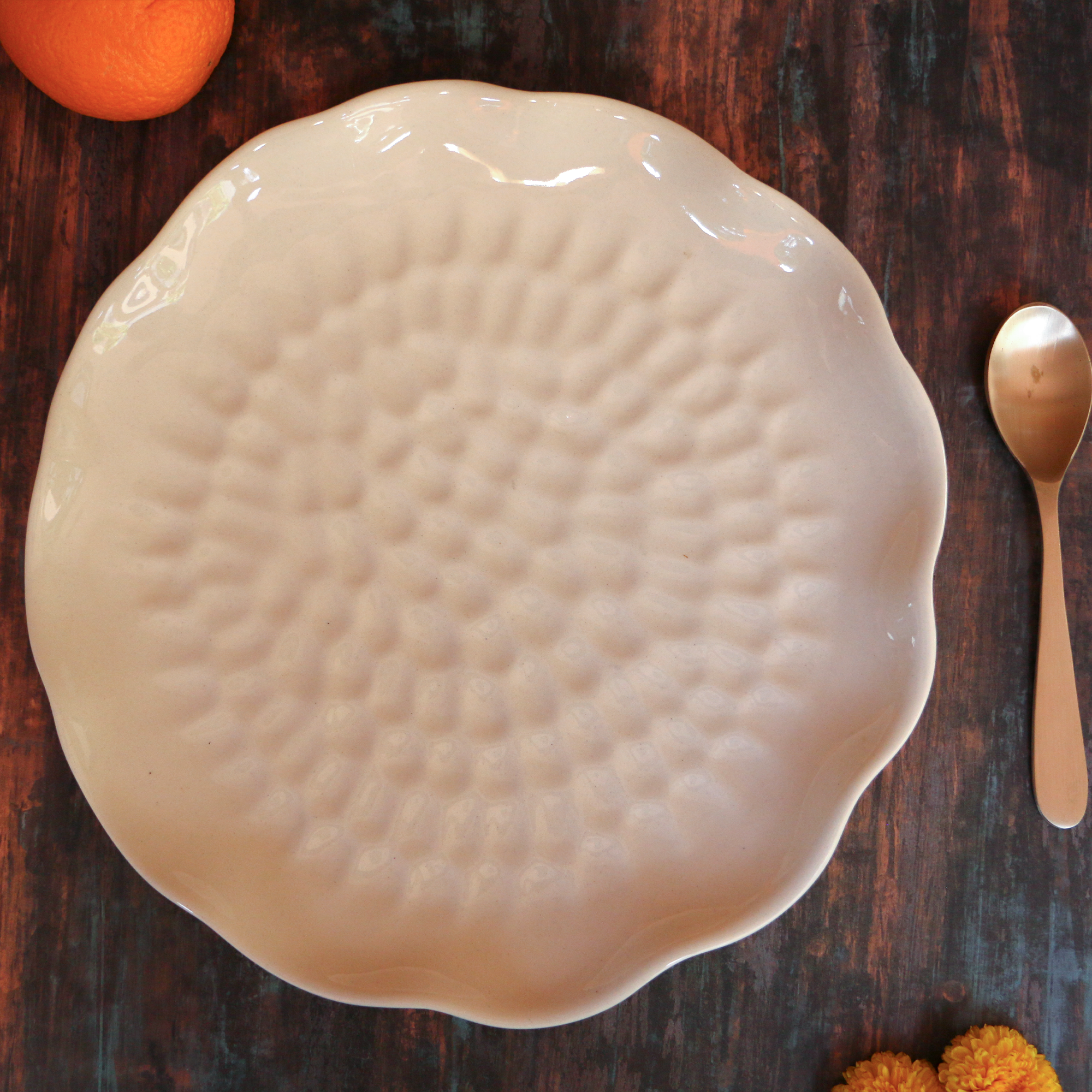 2026 - Ambi Studio Pottery Large Embossed Platter 11 inch