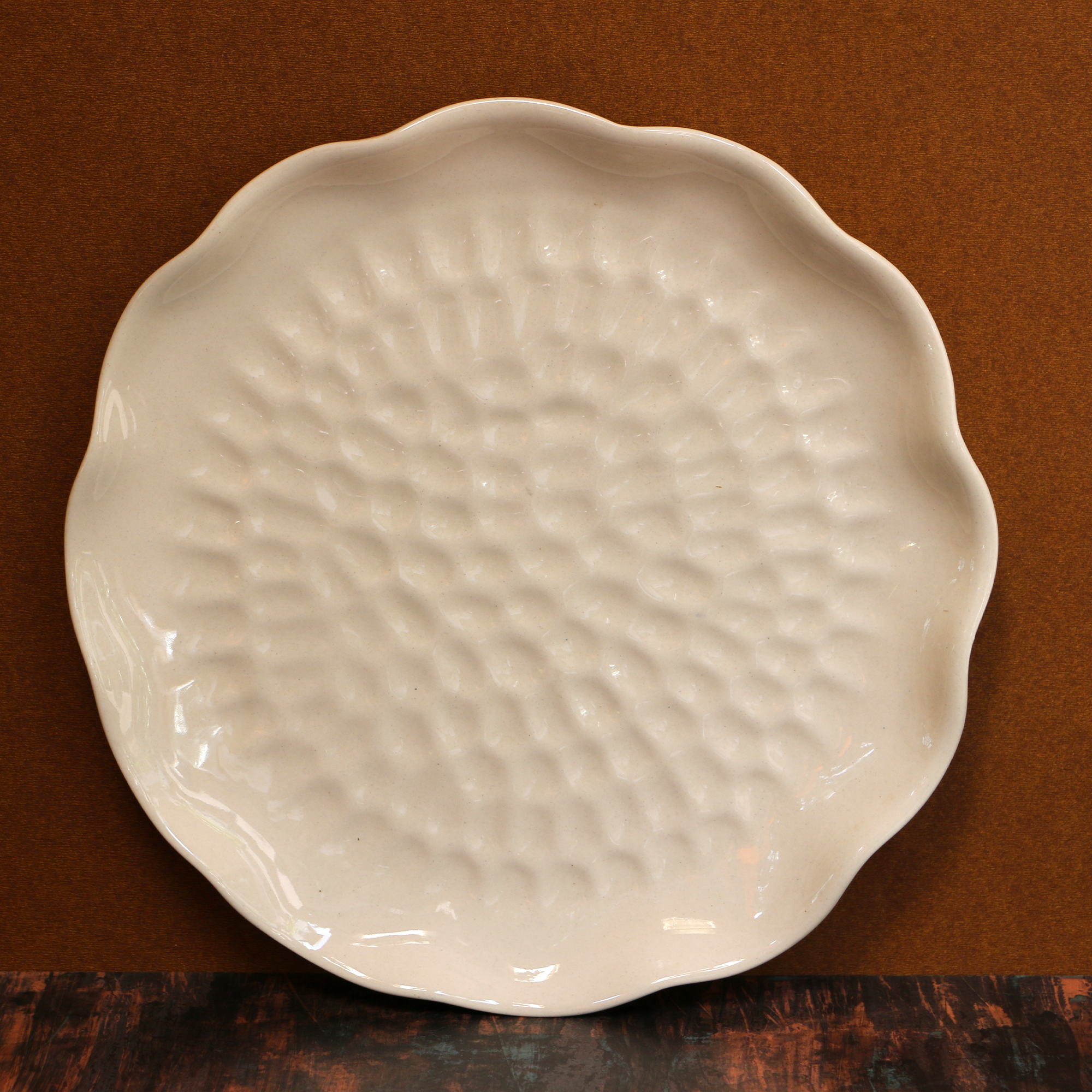 2026 - Ambi Studio Pottery Large Embossed Platter 11 inch