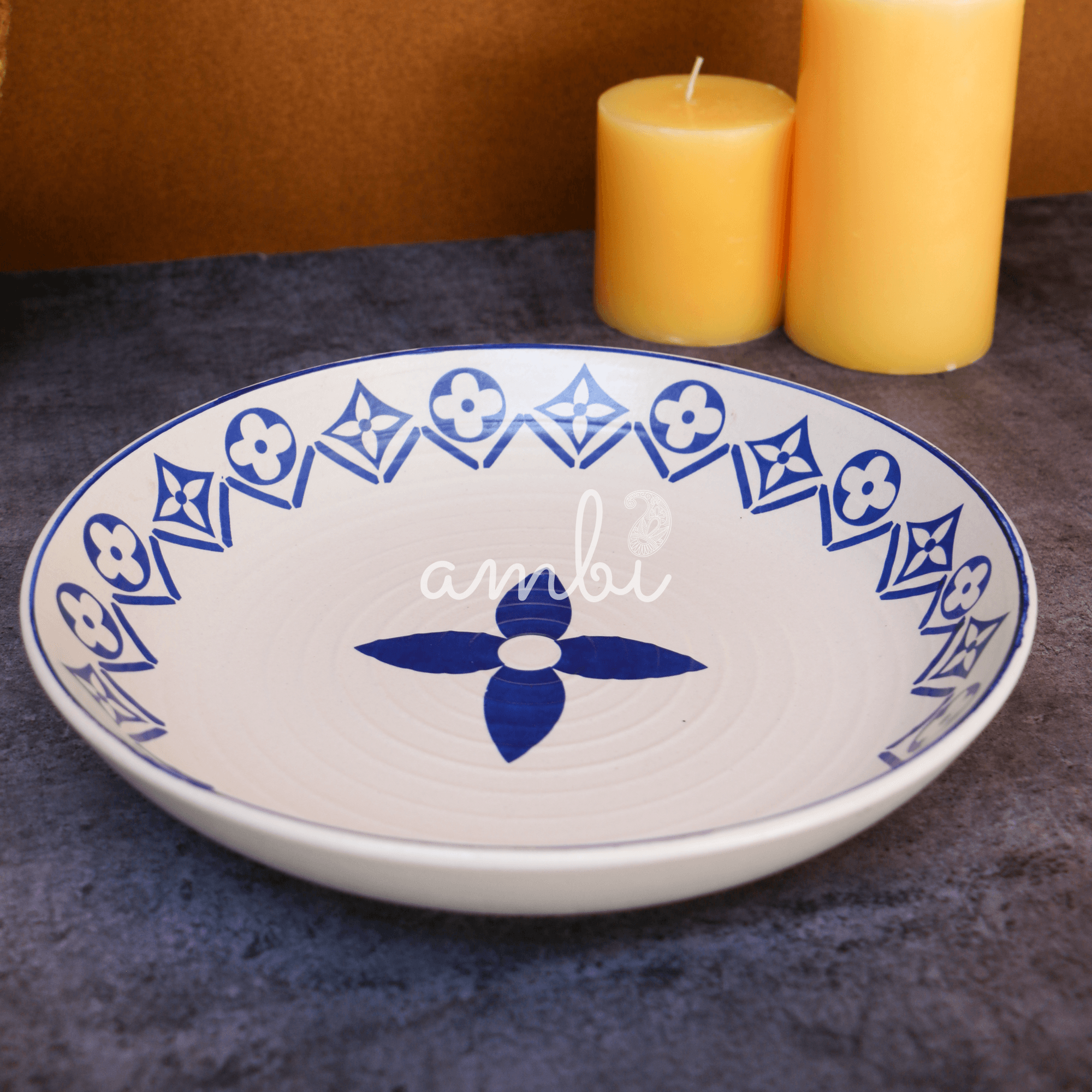 Ambi Stoneware Large Decal Platter 23 cm