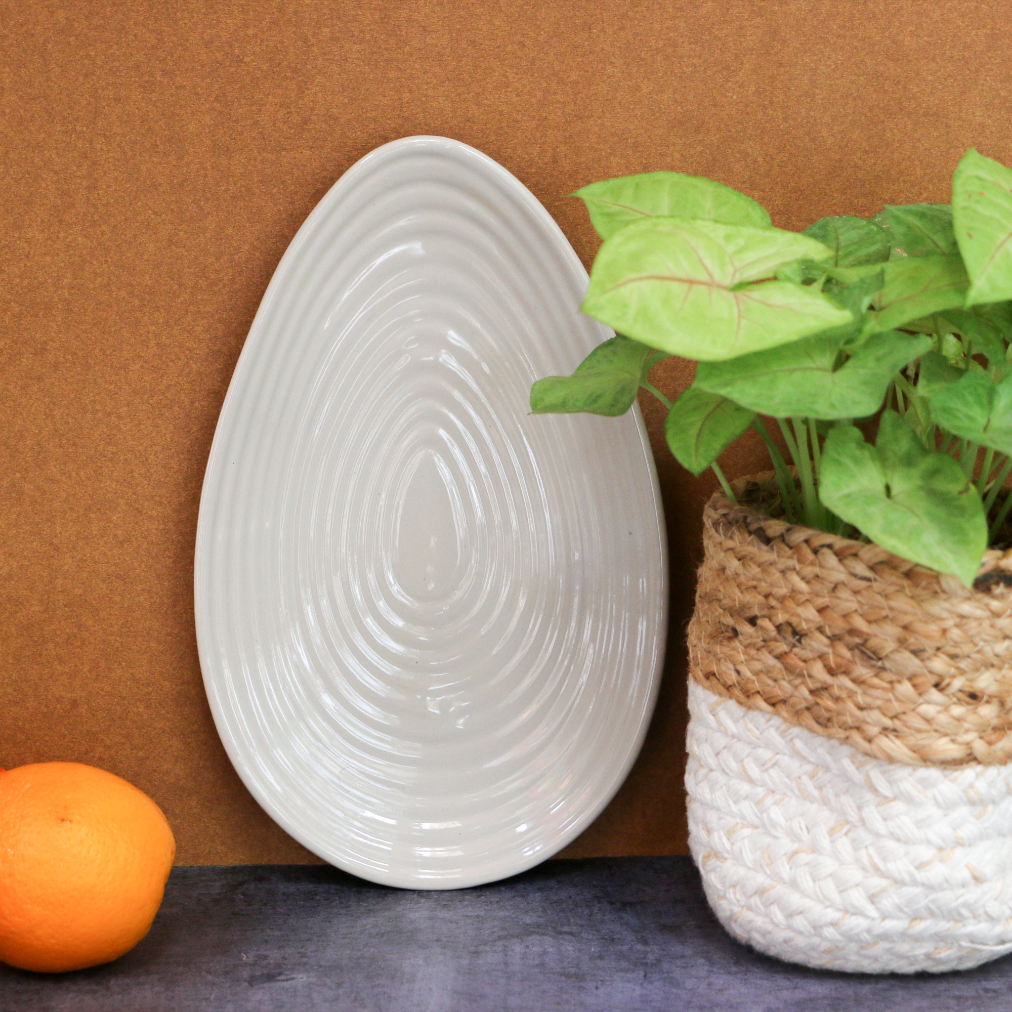 2026 - Ambi Handmade Ceramic Almond Shaped Serving Platter