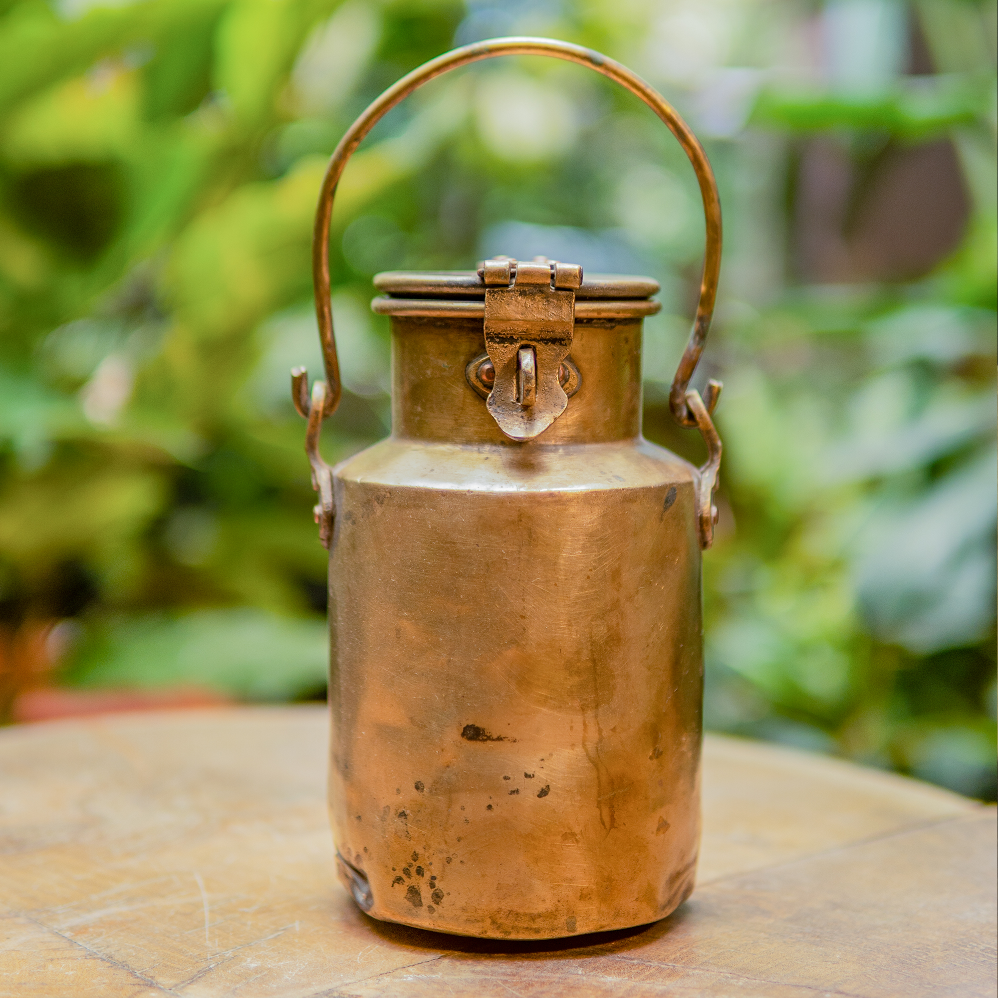 Handcrafted Vintage Brass Milk Can Bharni - Large
