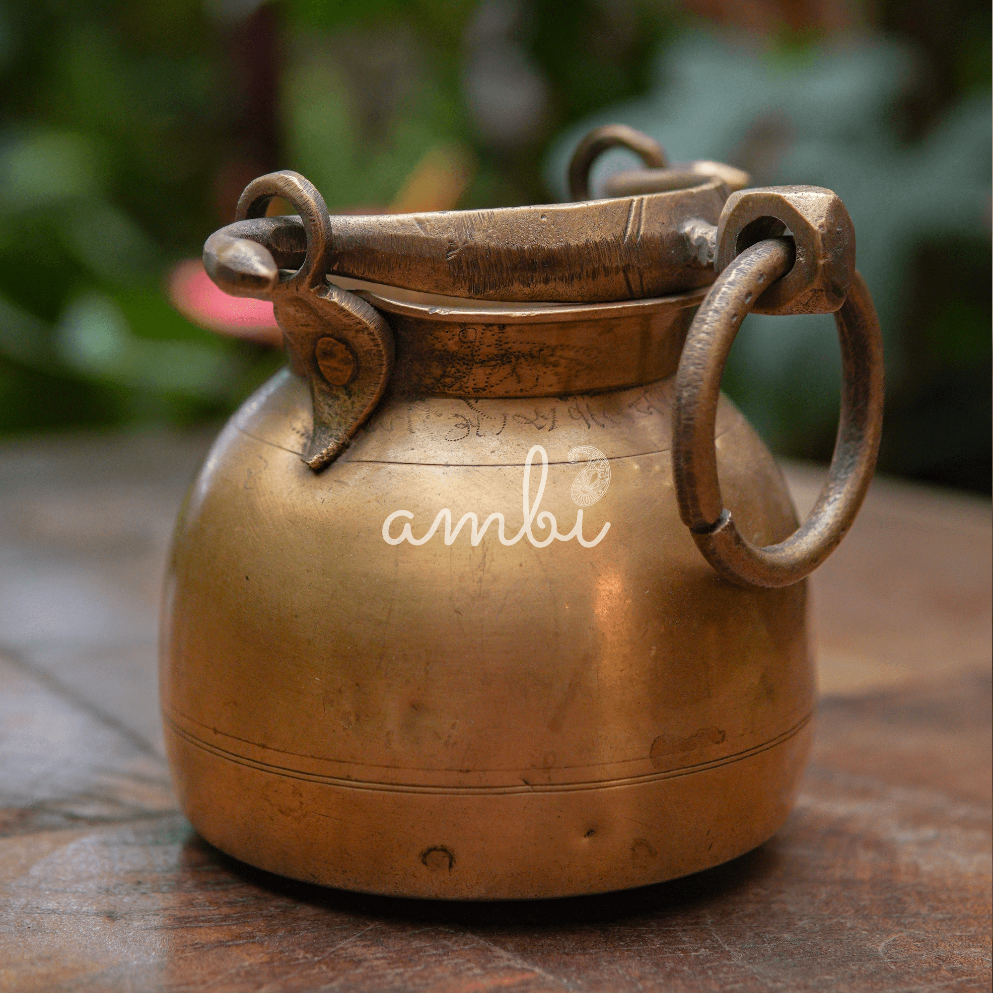 Handcrafted Vintage Heritage Brass Lota With Hanging Loop