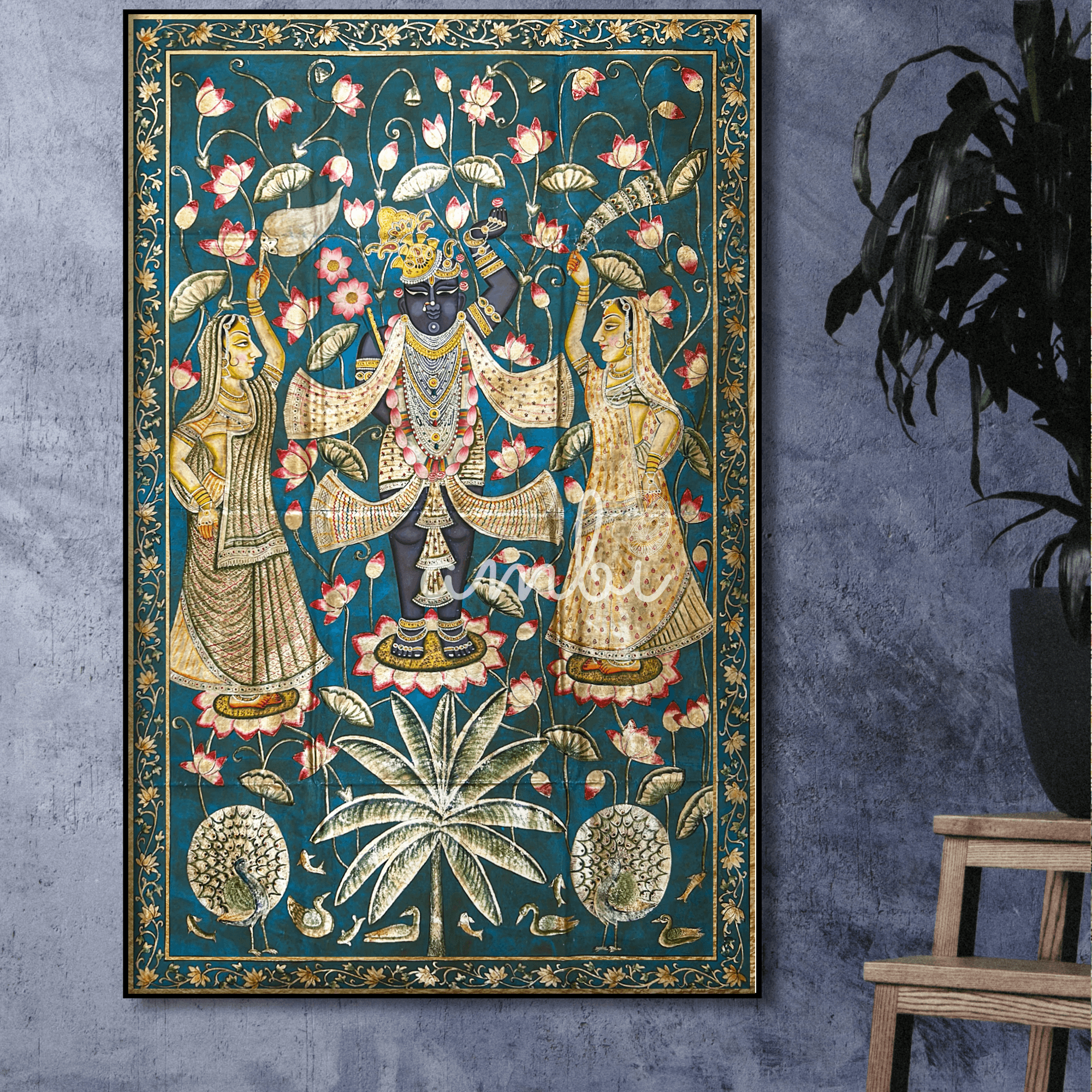 2026 - Pichwai Art - Handmade Sharath Utsav Shreenathji Pichwai Painting