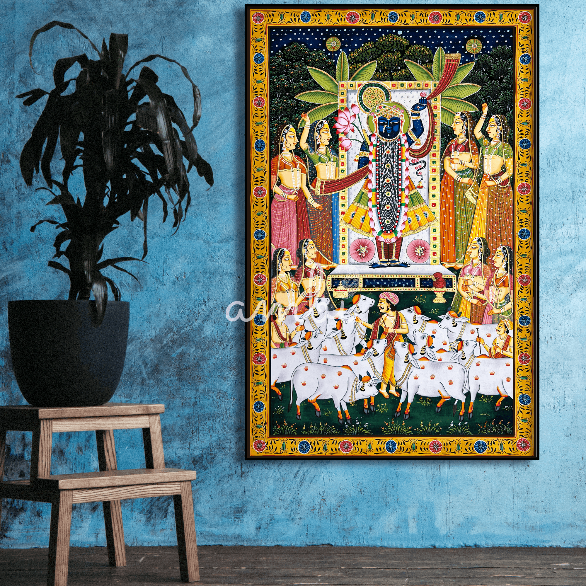 2026 - Pichwai Art - Handmade Shreenathji Raas Leela Pichwai Painting