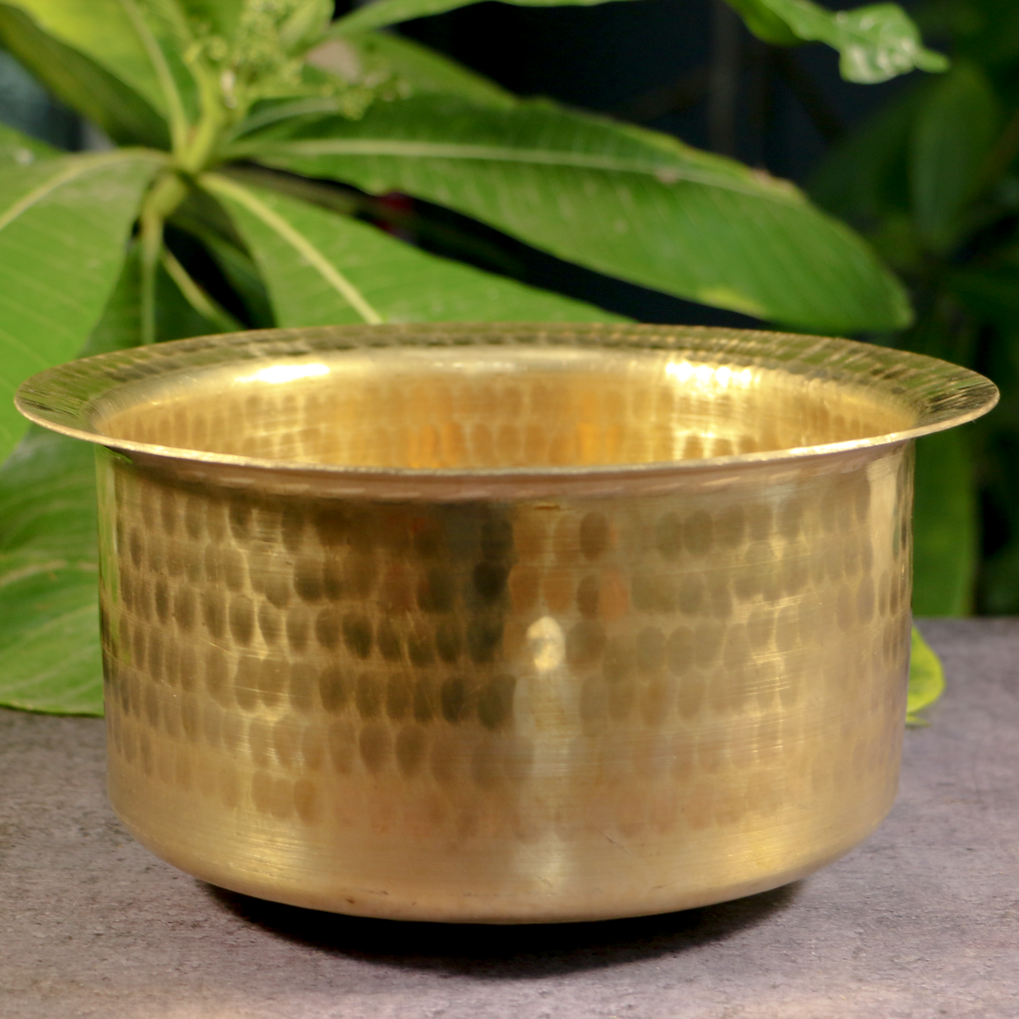 Beautiful Pure Brass Traditional Patila - Plain Design - - 1.5 L