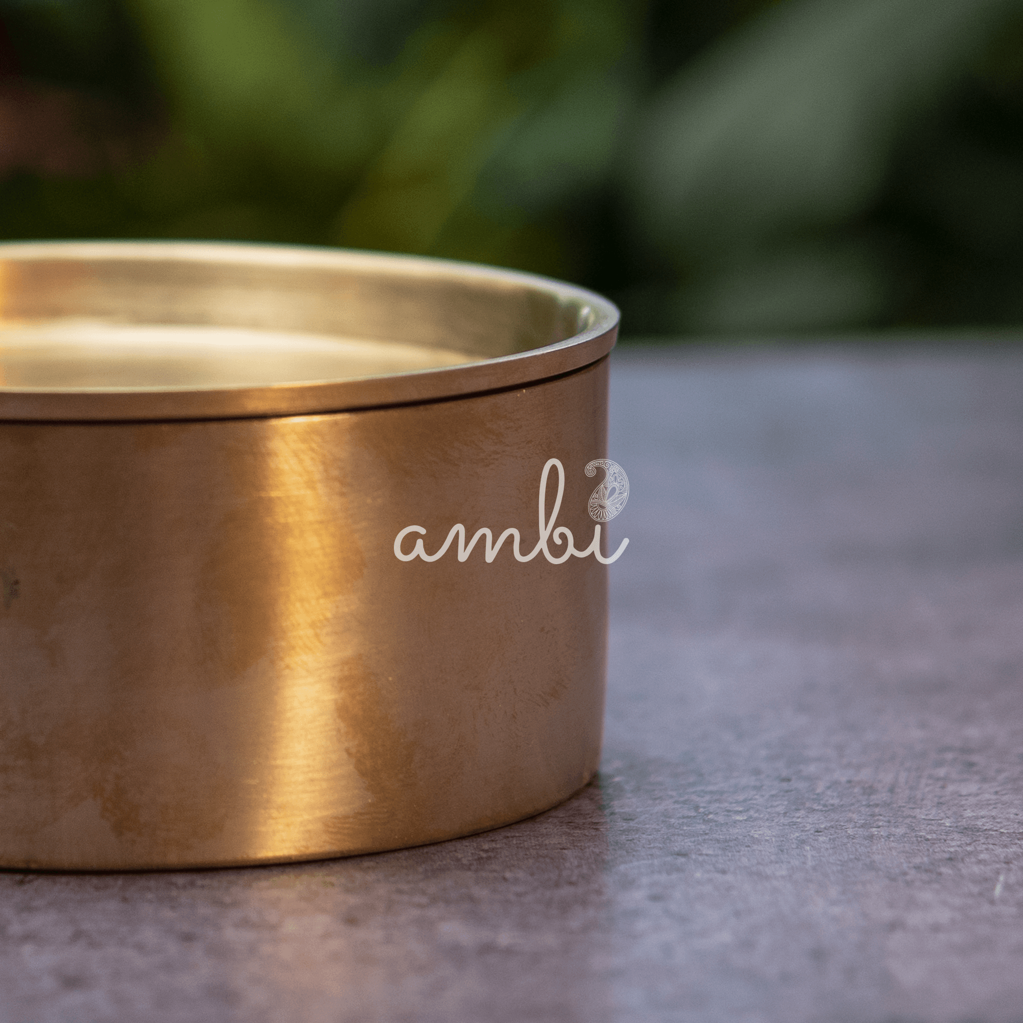 Ambi Heritage Lead Free Kansa Almond Box — A Wellness Heirloom (Tiffin Box)