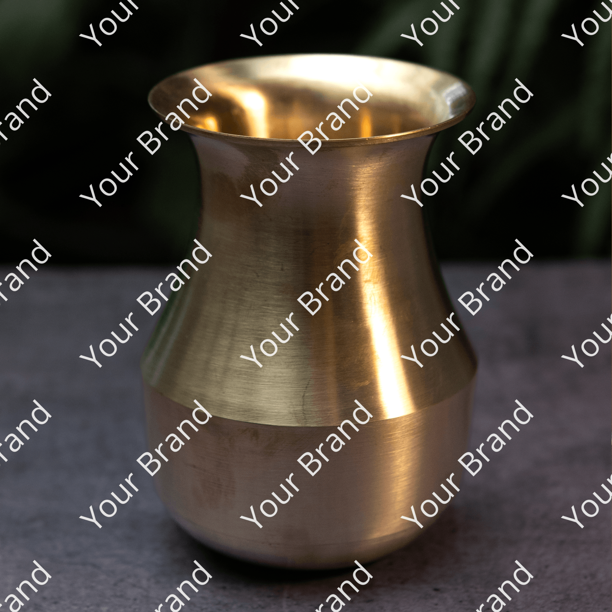 Elegant Traditional Pure 100% Lead Free Kansa Parsi Satari Big Lota -Tumbler / Glass - 470 ML