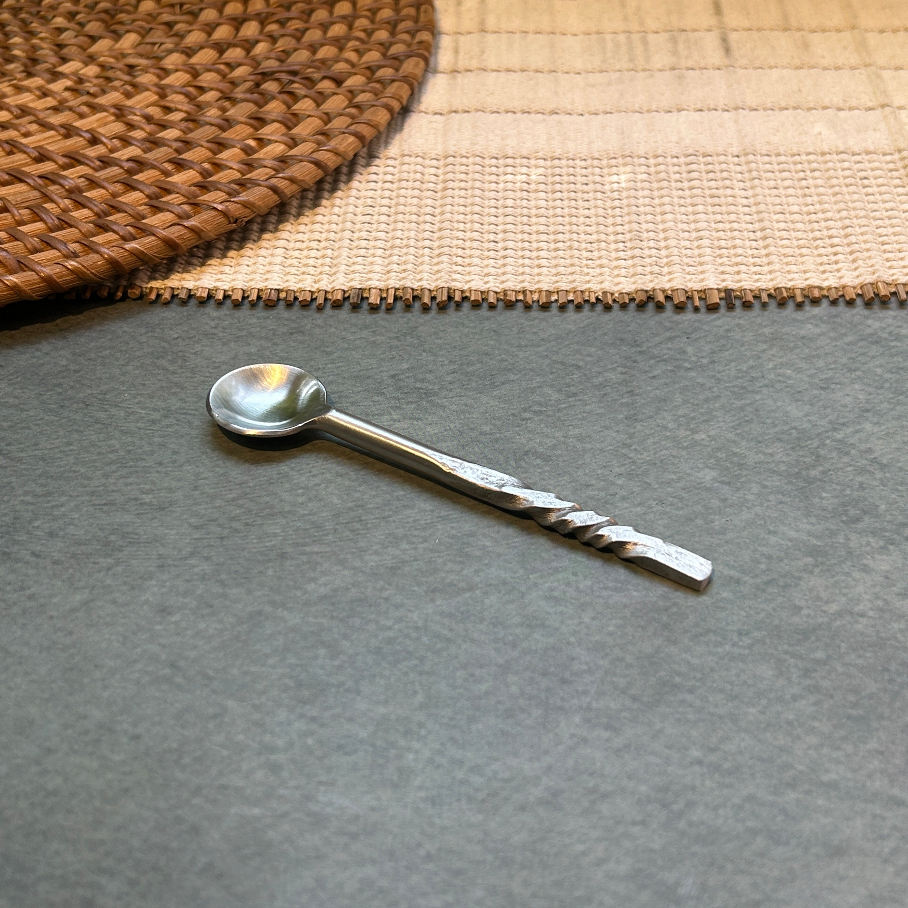 Ambi Pure Brass Ribbon Stem design Tea and Coffee Spoon | Multipurpose Spoon |