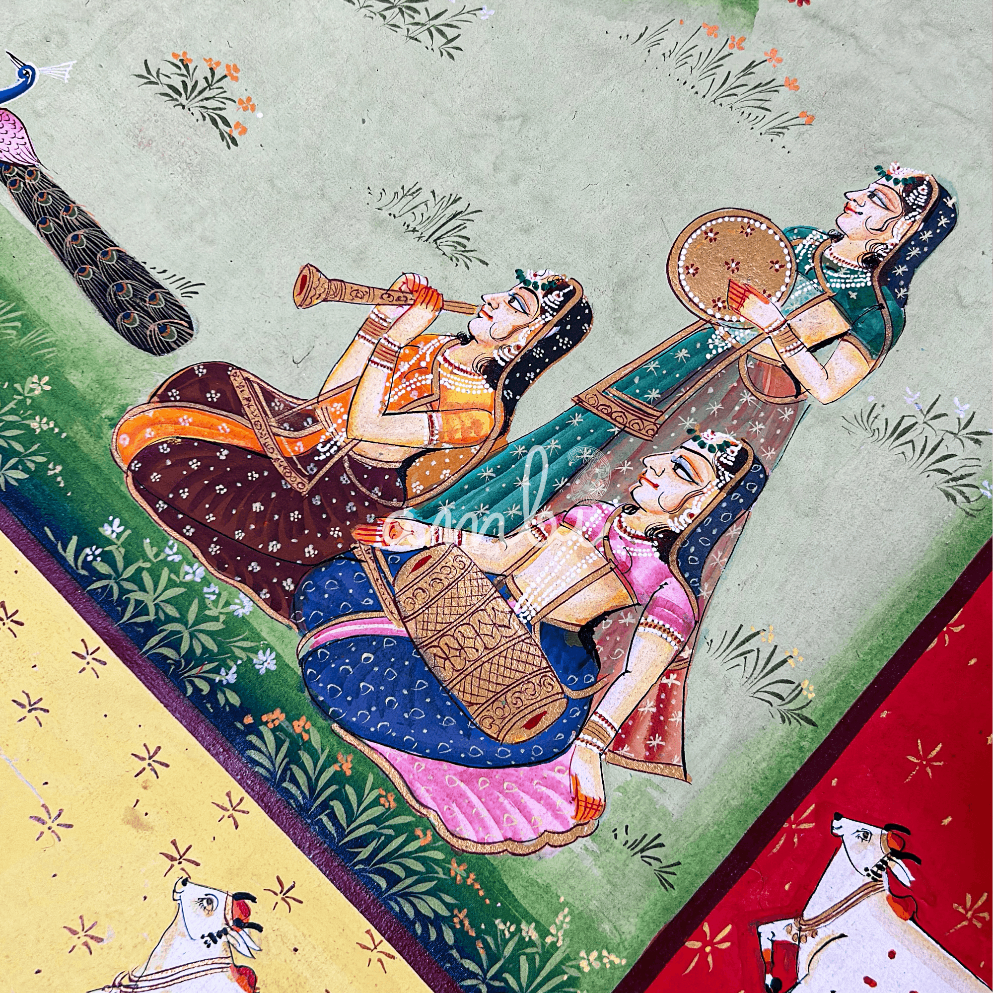 2026 - Pichwai Art - Hand Painted Shreenathji Raasleela Painting