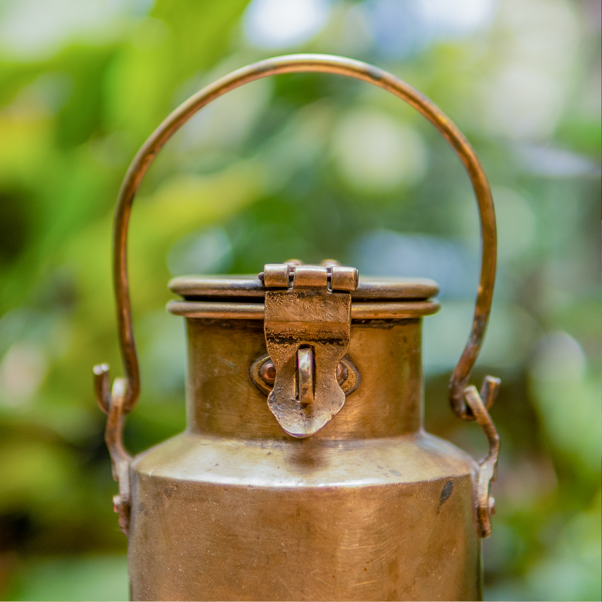 Handcrafted Vintage Brass Milk Can Bharni - Large