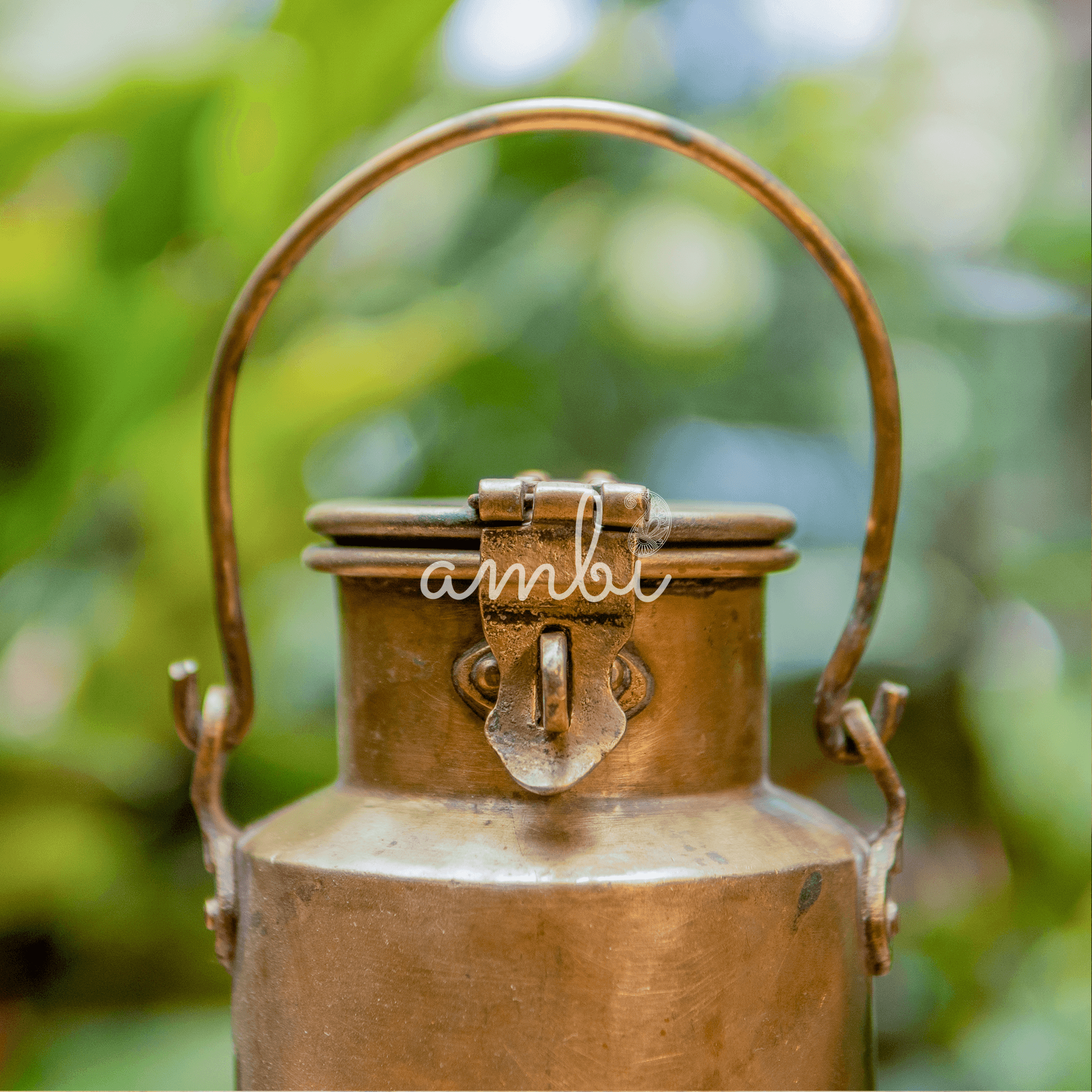 Handcrafted Vintage Brass Milk Can Bharni - Large