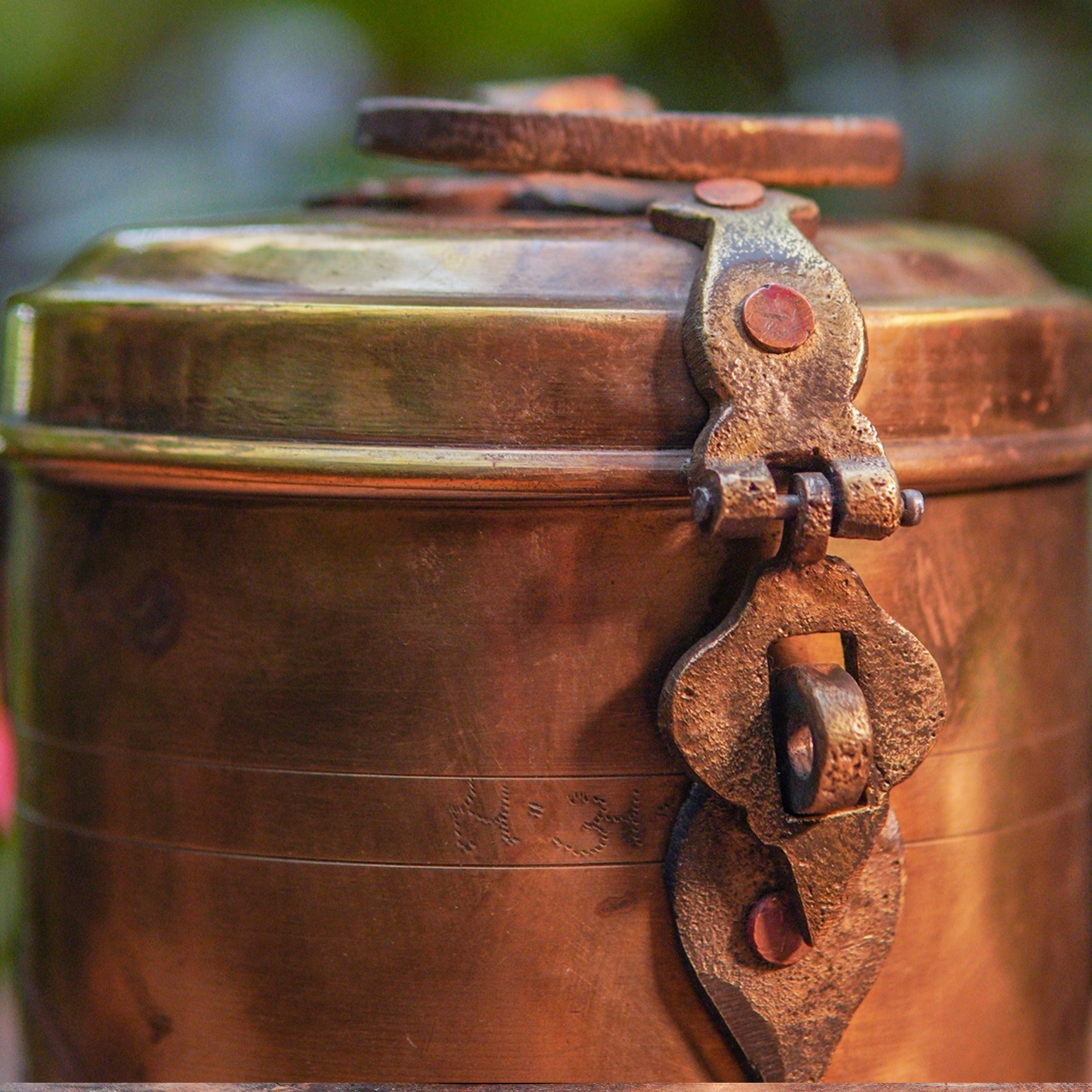 Vintage Brass Storage Box