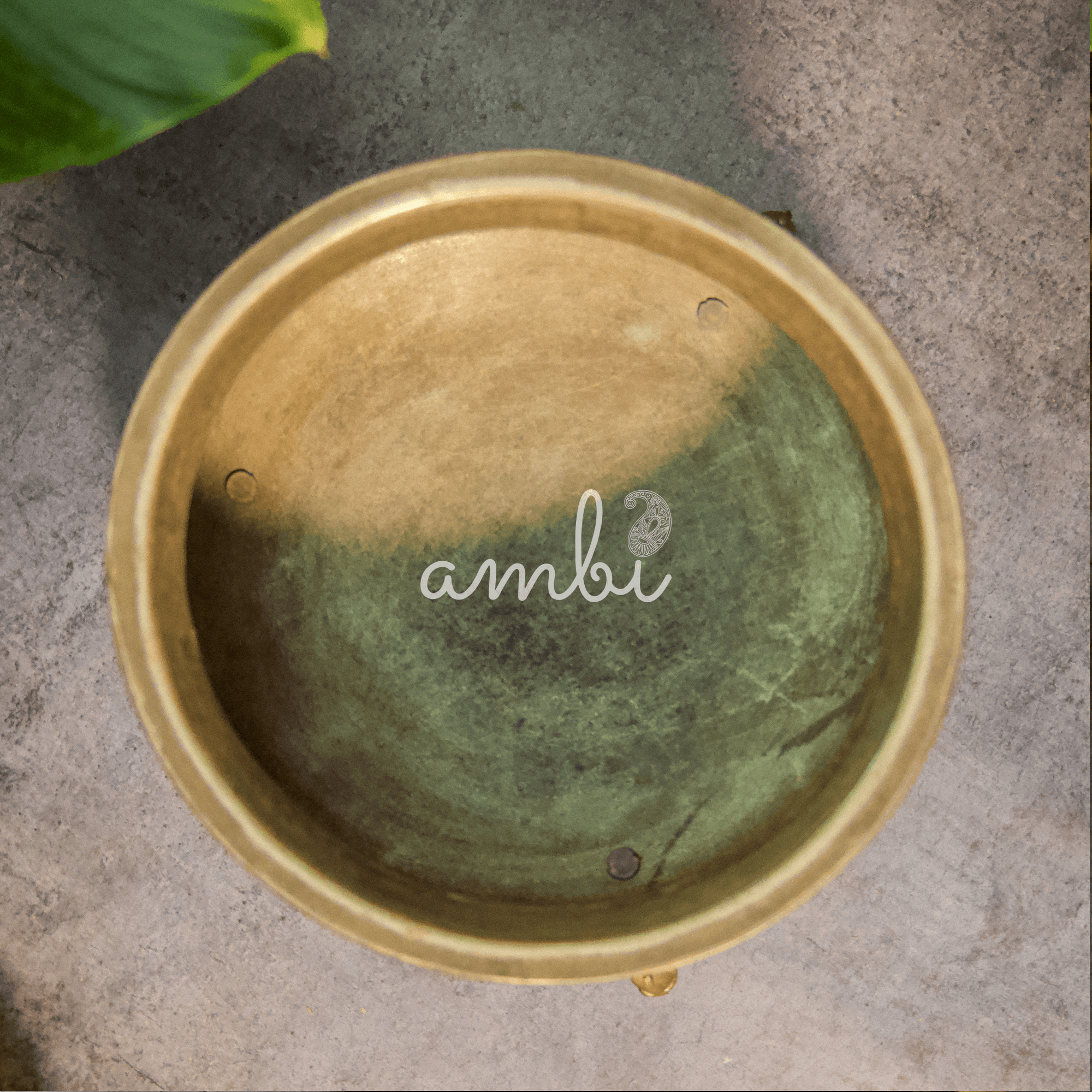 Handcrafted Vintage Elevated Brass Culinary Vessel