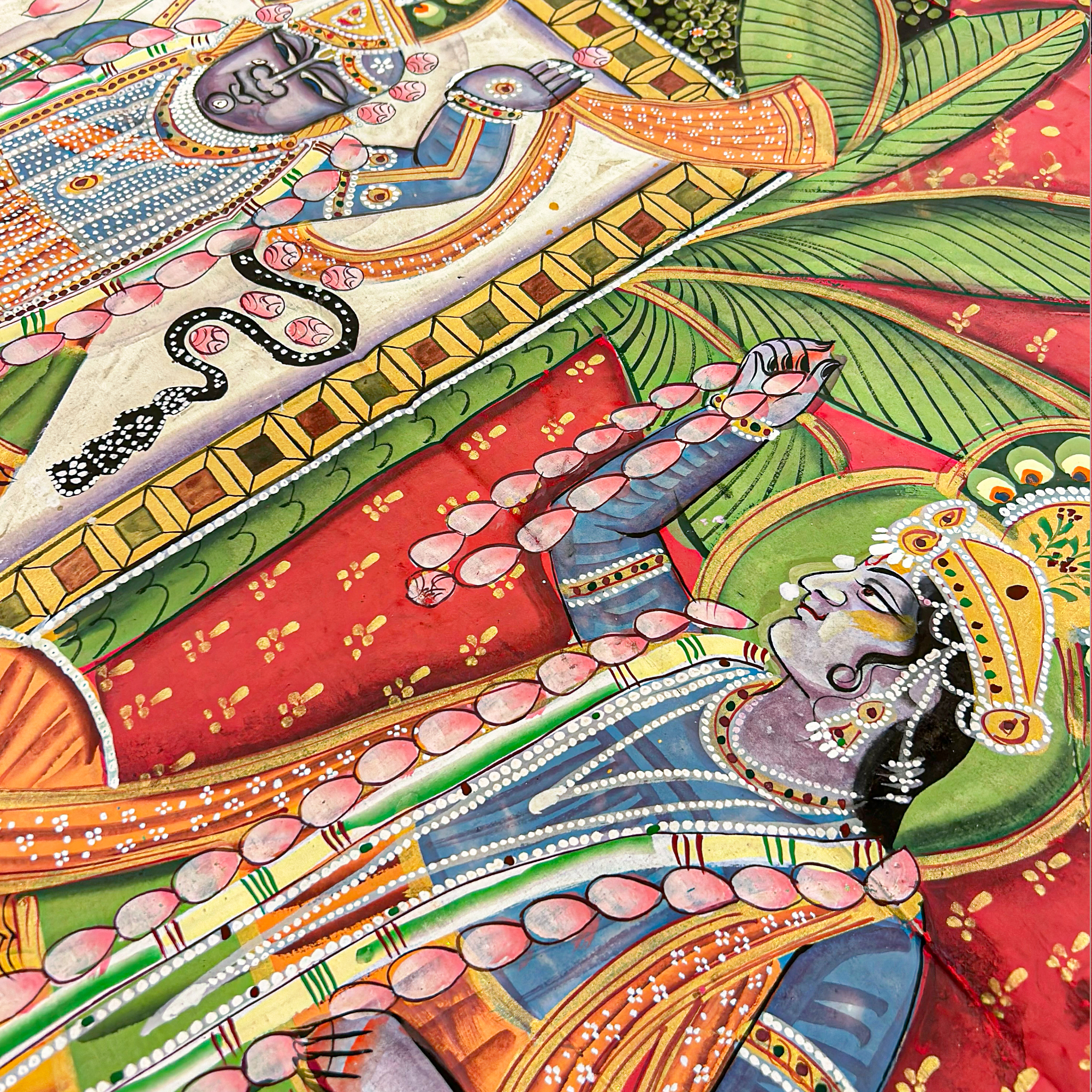 Handmade Pichwai Art - Shreenathji Multi coloured Sharath Utsav Painting