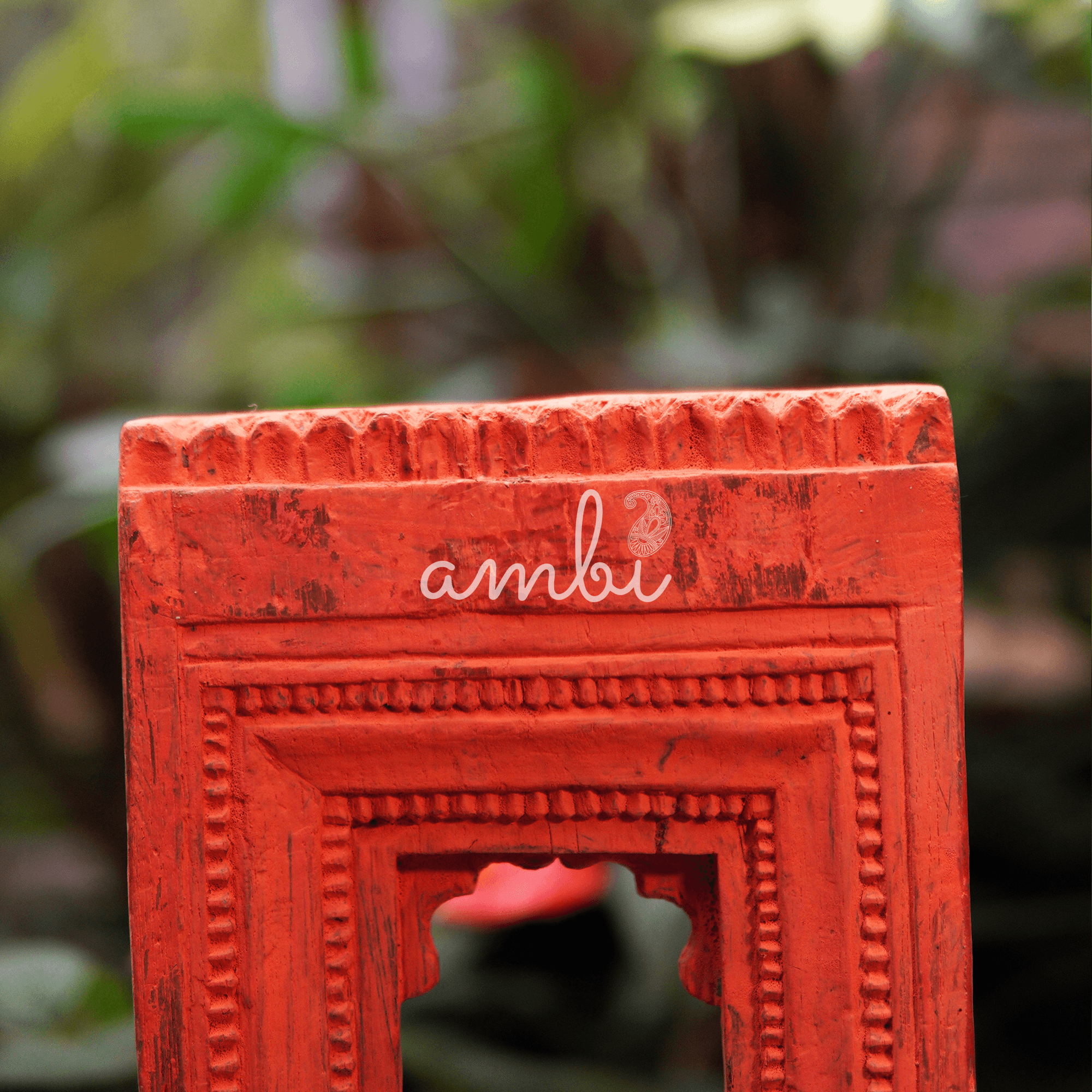 Wooden Temple Frame in Orange