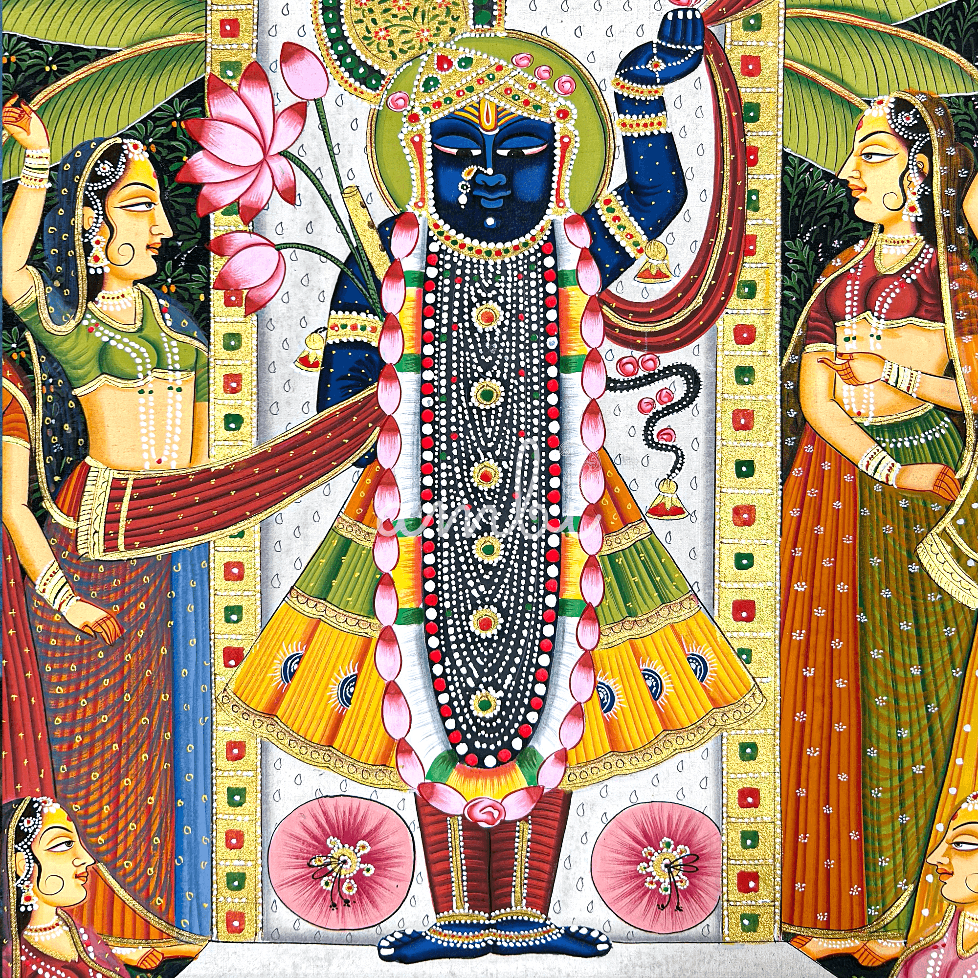 2026 - Pichwai Art - Handmade Shreenathji Raas Leela Pichwai Painting
