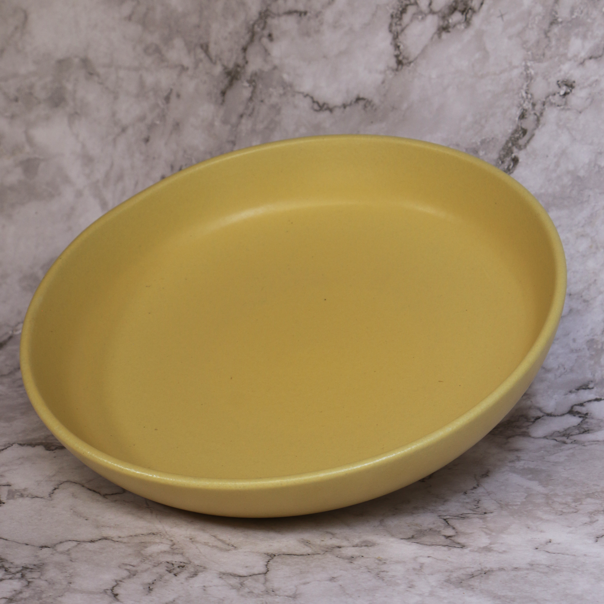 Ambi Stoneware Lemon Shallow Bowl 8 inch