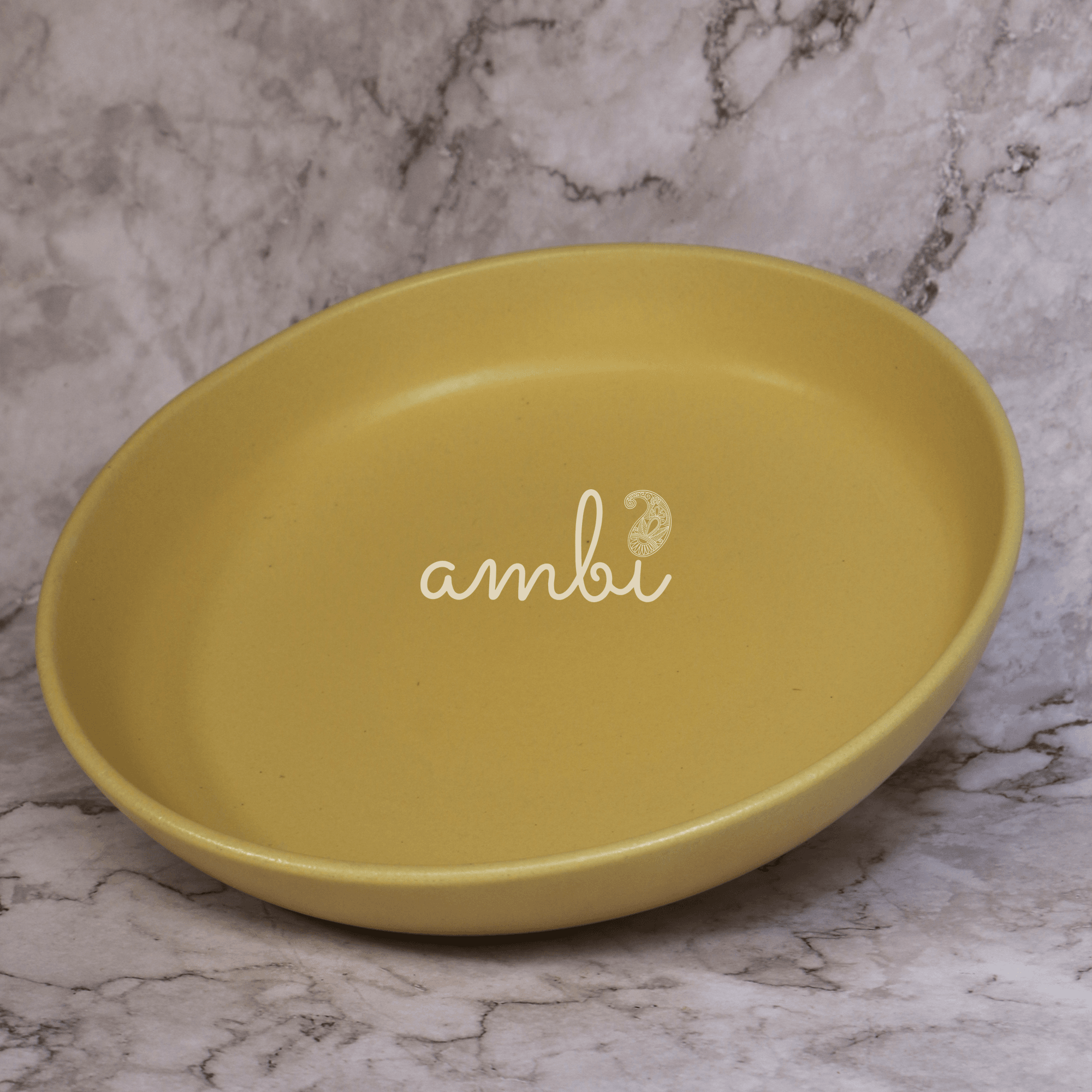 Ambi Stoneware Lemon Shallow Bowl 8 inch
