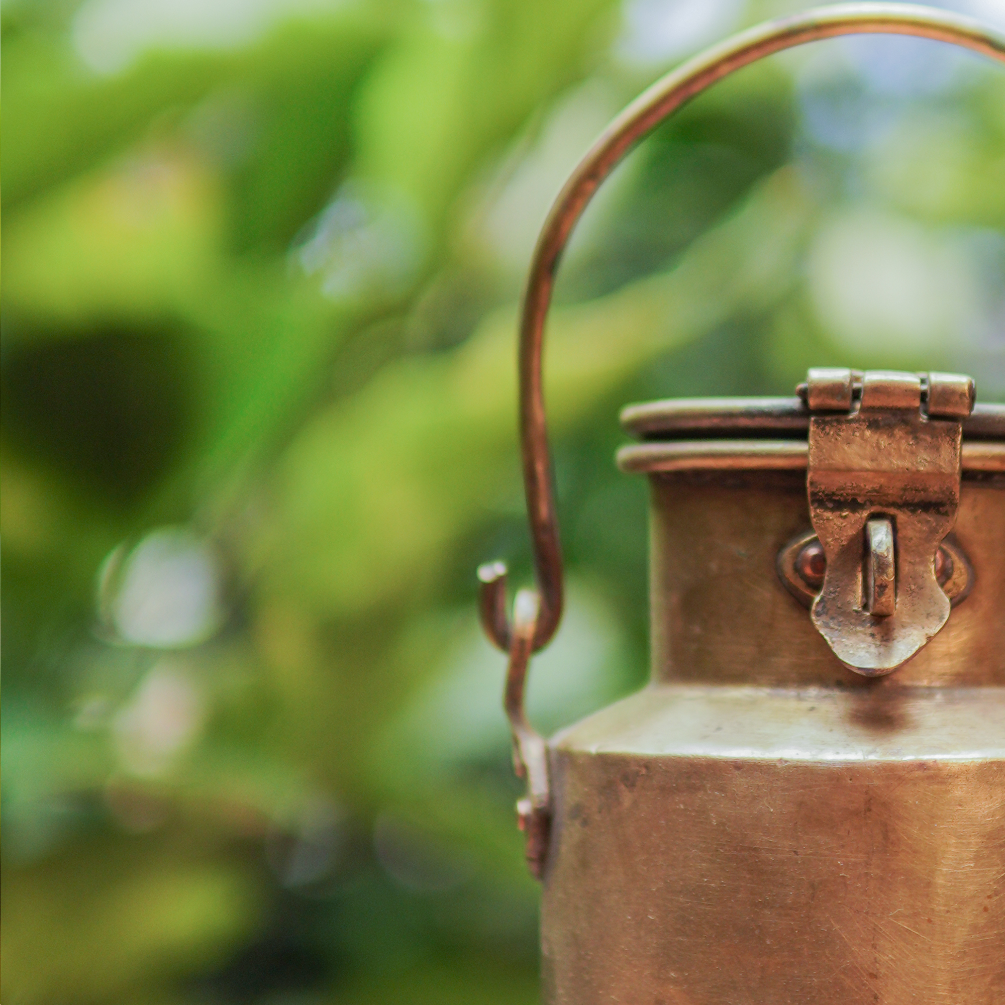 Handcrafted Vintage Brass Milk Can Bharni - Large