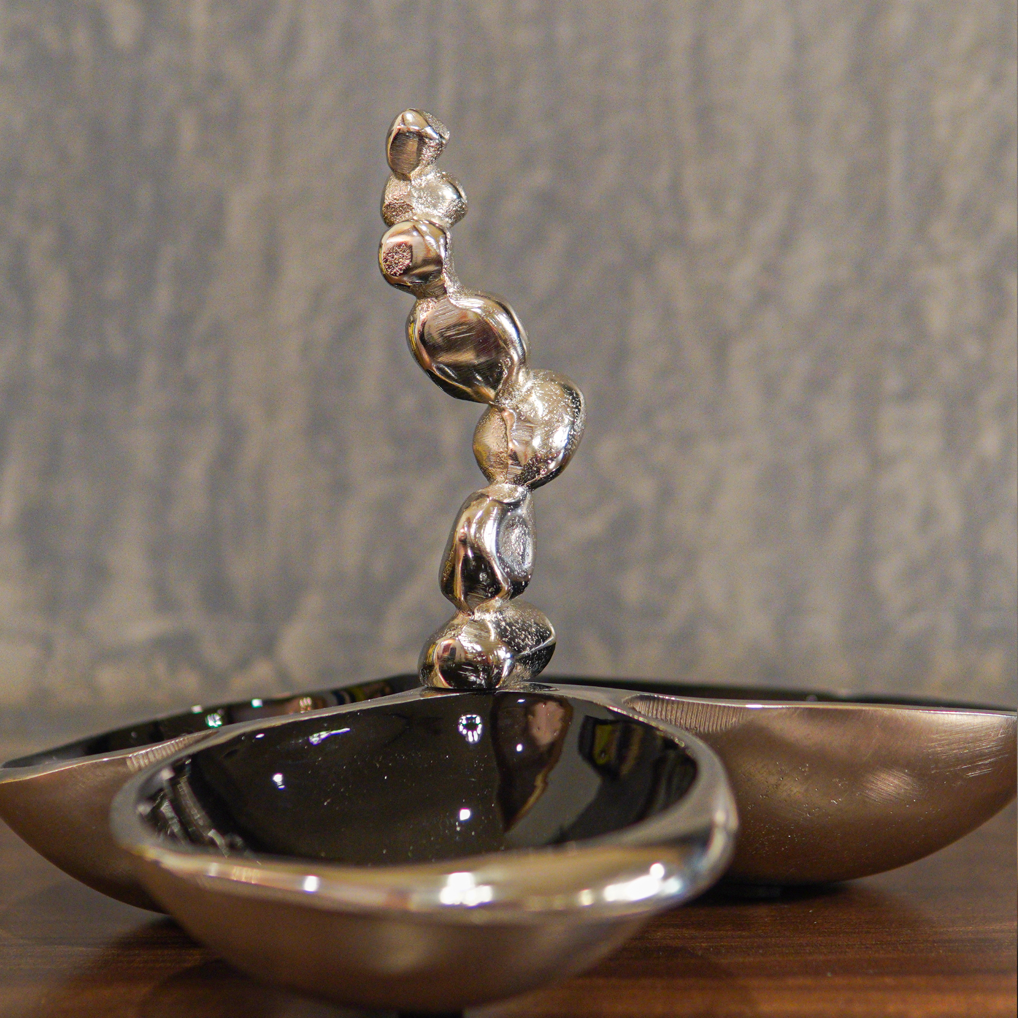 Elegant and Stylish Black Nickel Pure Brass 3 Dry Fruit Bowl Set