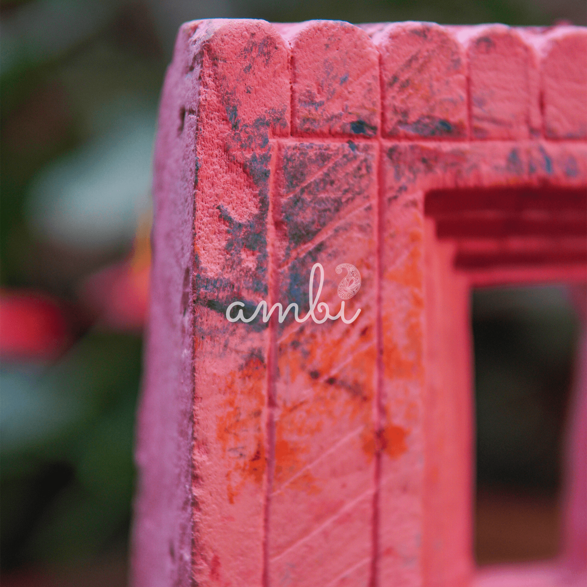 Wooden Temple Frame in Pink