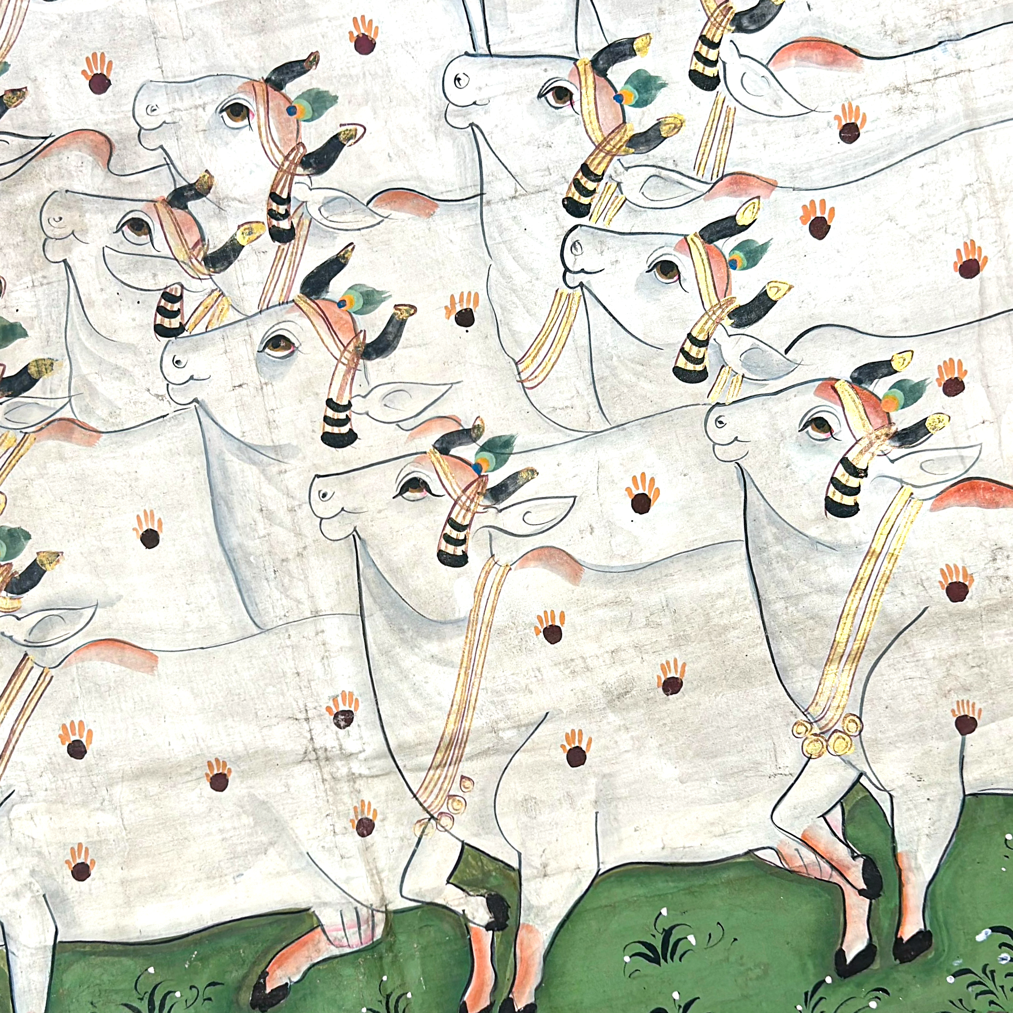 2025 - Pichwai Art - Handmade Shreenathji Gopashtami Painting