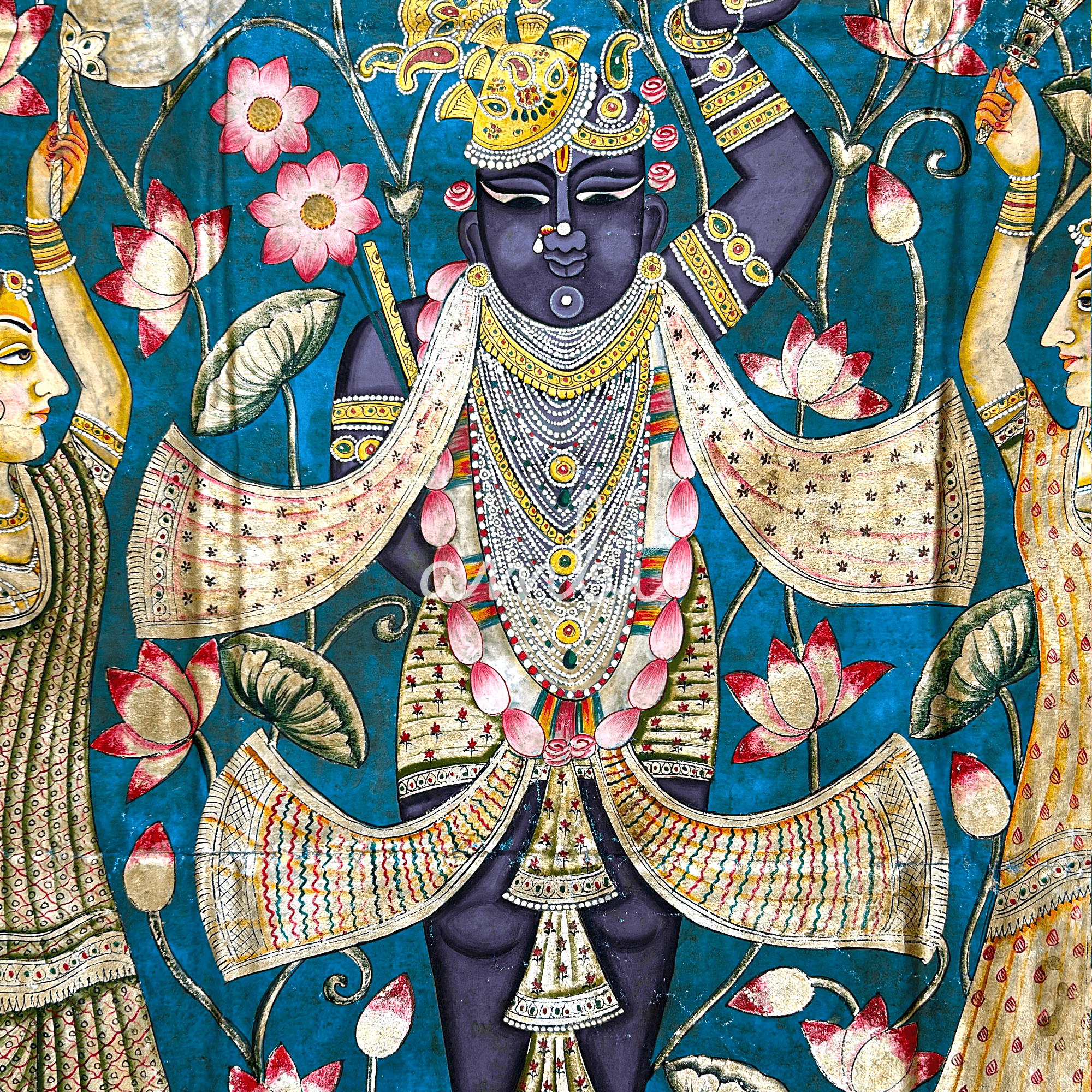 2026 - Pichwai Art - Handmade Sharath Utsav Shreenathji Pichwai Painting