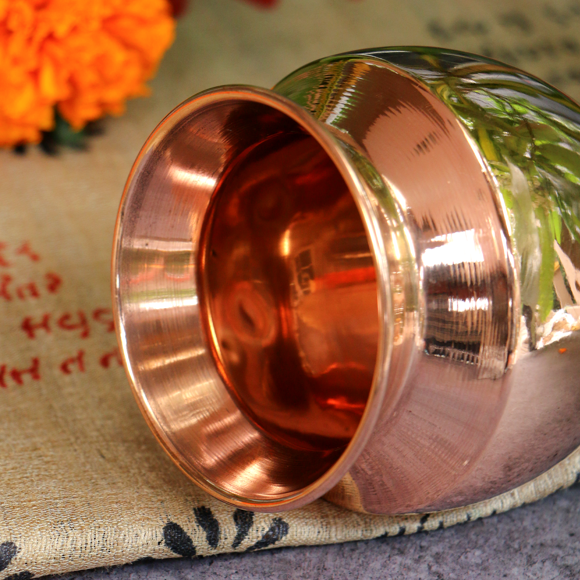 100% Pure Copper Traditional Water Kalash / Lota / Matka - No 0 Size - 350 ML