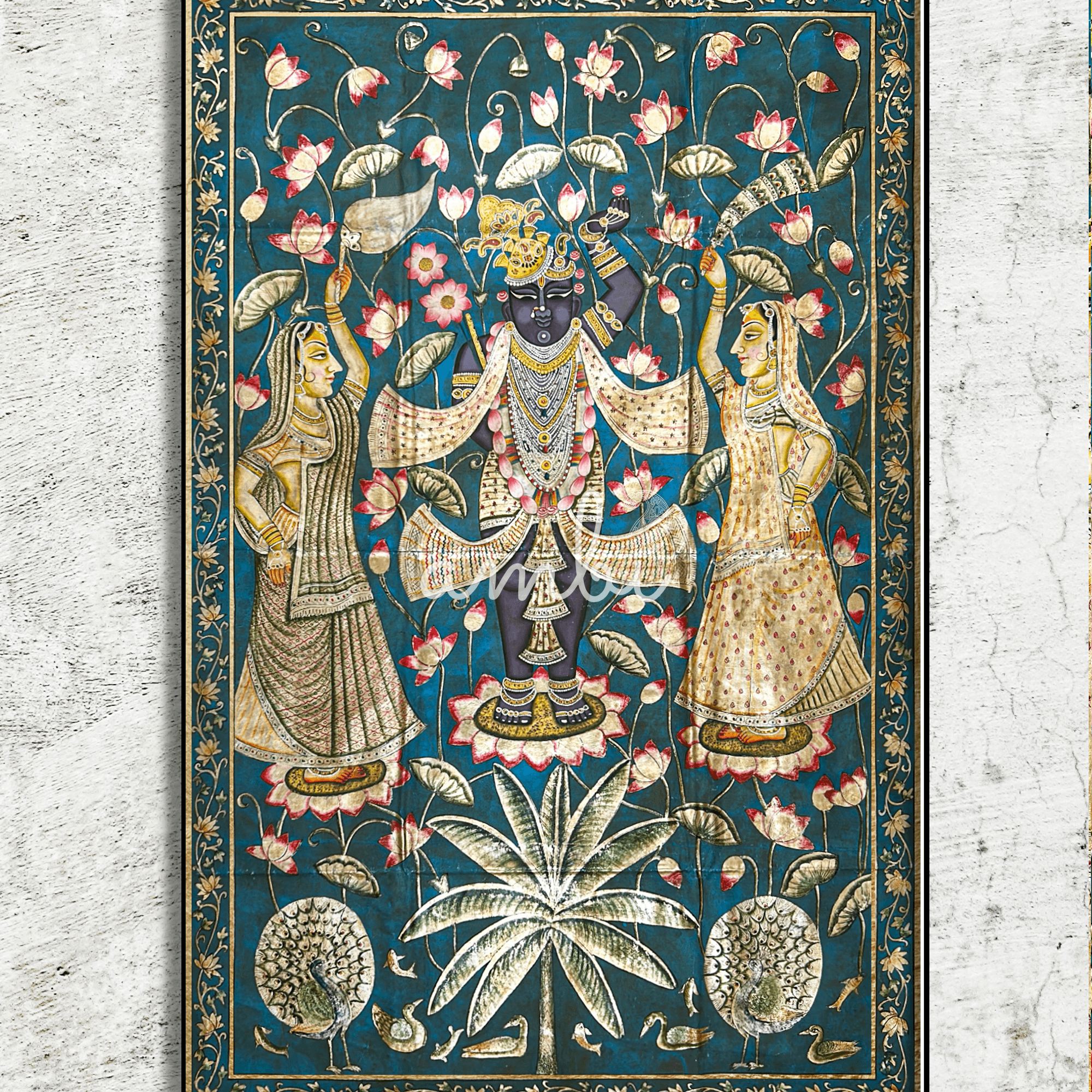 2026 - Pichwai Art - Handmade Sharath Utsav Shreenathji Pichwai Painting