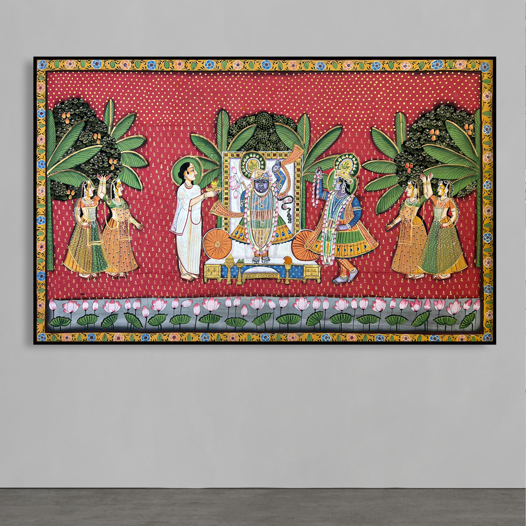 Handmade Pichwai Art — Shreenathji Multi-Coloured Sharath Utsav Painting | Ambi