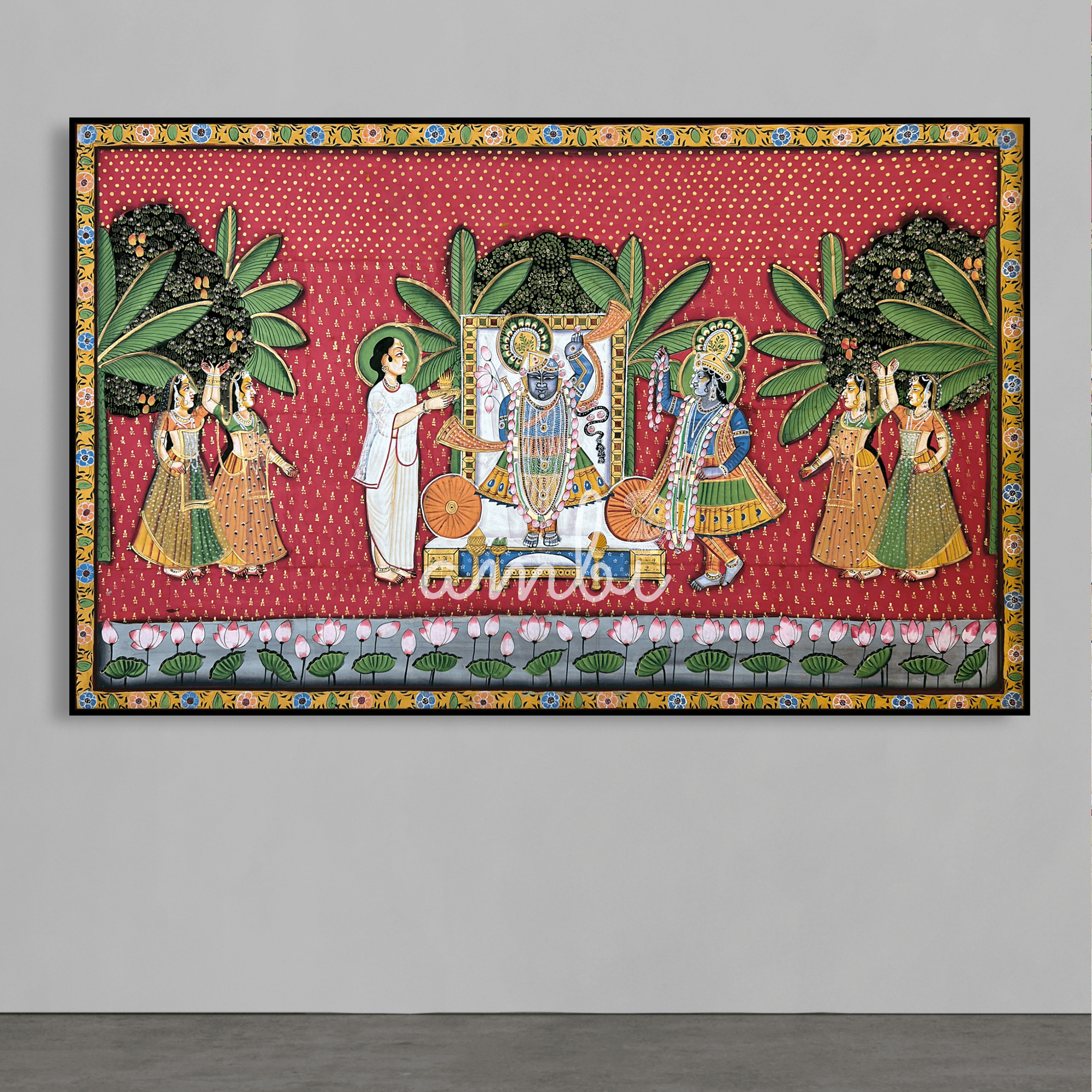 2026 - Handmade Pichwai Art - Shreenathji Multi coloured Sharath Utsav Painting