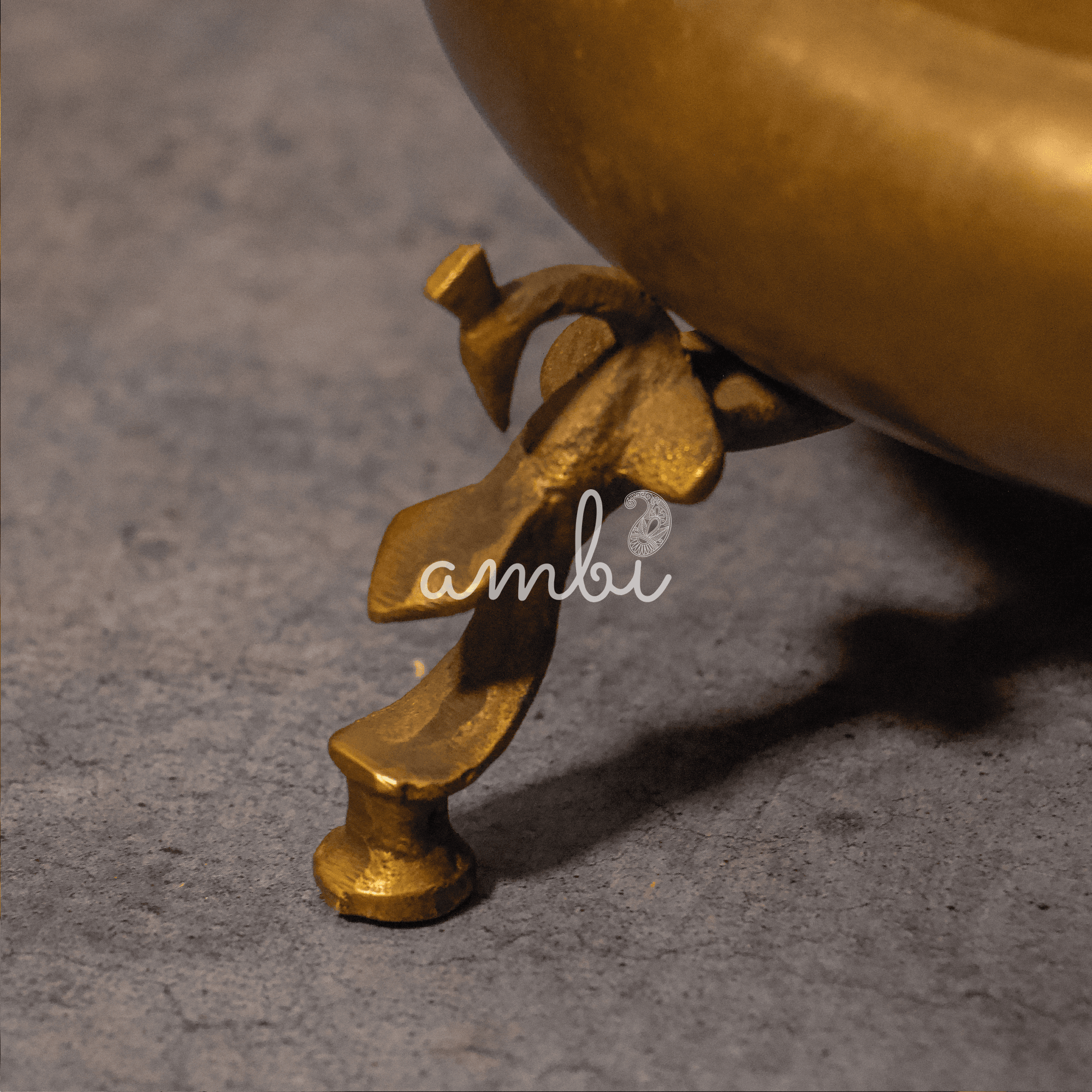 Handcrafted Vintage Elevated Brass Culinary Vessel