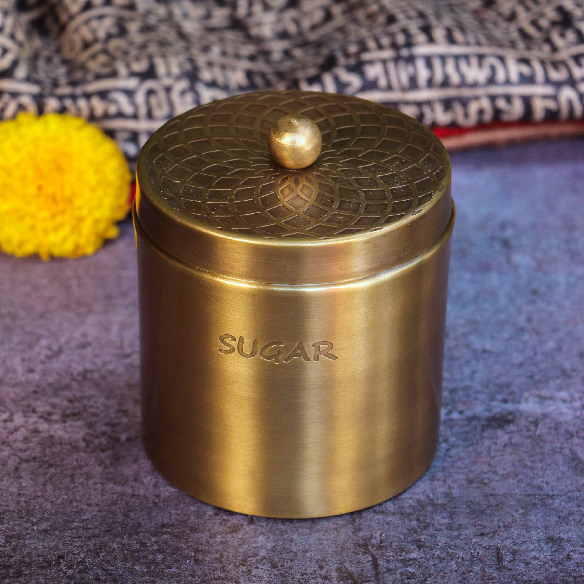 100% Pure Brass Tea and Sugar Air Tight Storage Boxes