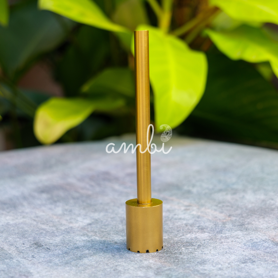 Ambi Pure Brass Textured Head Cocktail Muddler