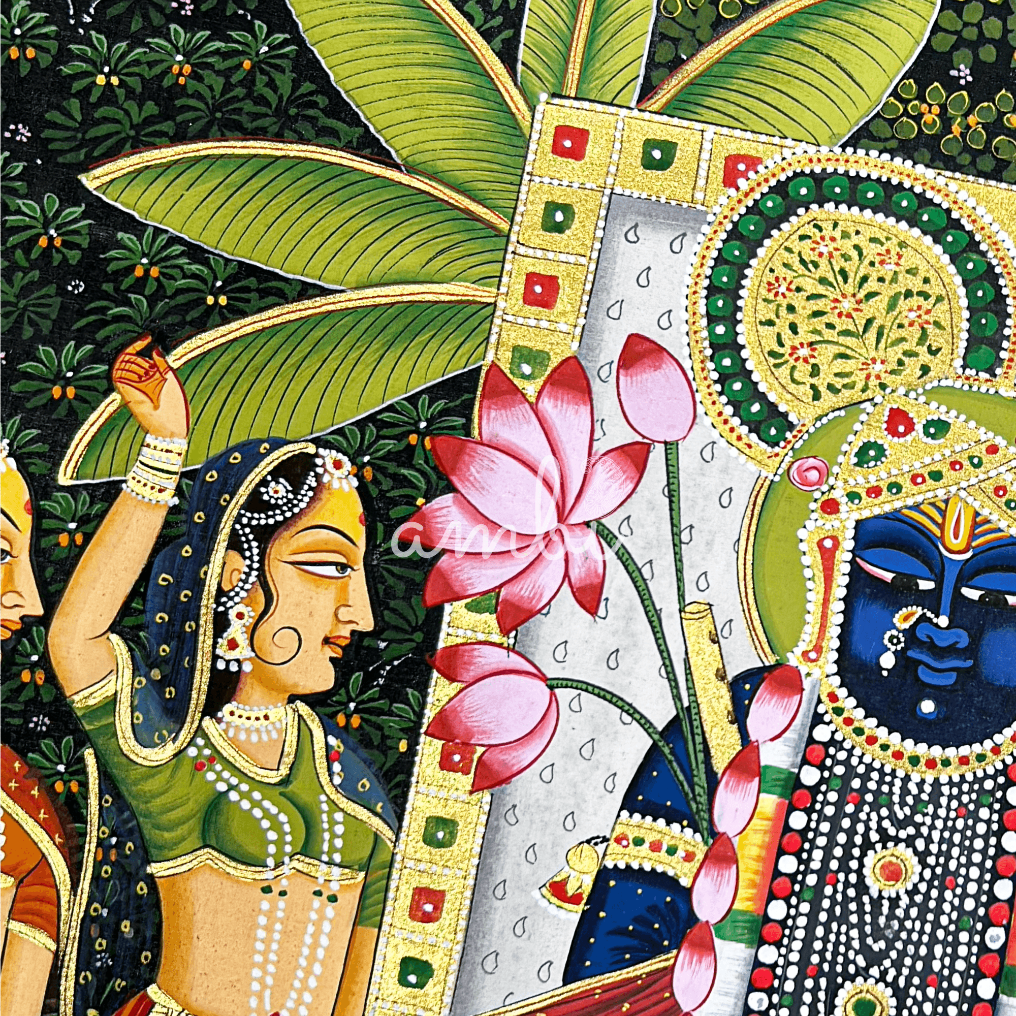2026 - Pichwai Art - Handmade Shreenathji Raas Leela Pichwai Painting