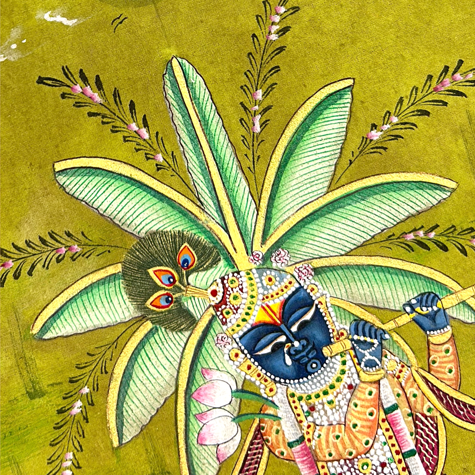 2025 Pichwai Art - Handmade Shreenathji Cows Gopasthmi Pichwai Painting