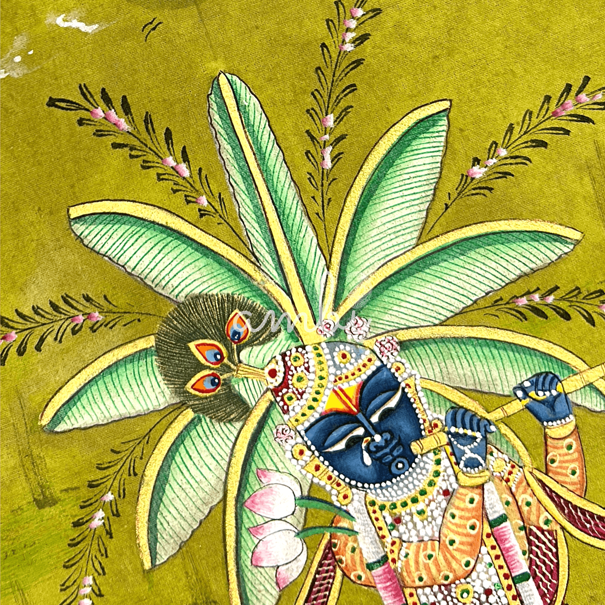 2026 - Pichwai Art - Handmade Shreenathji Cows Gopasthmi Pichwai Painting