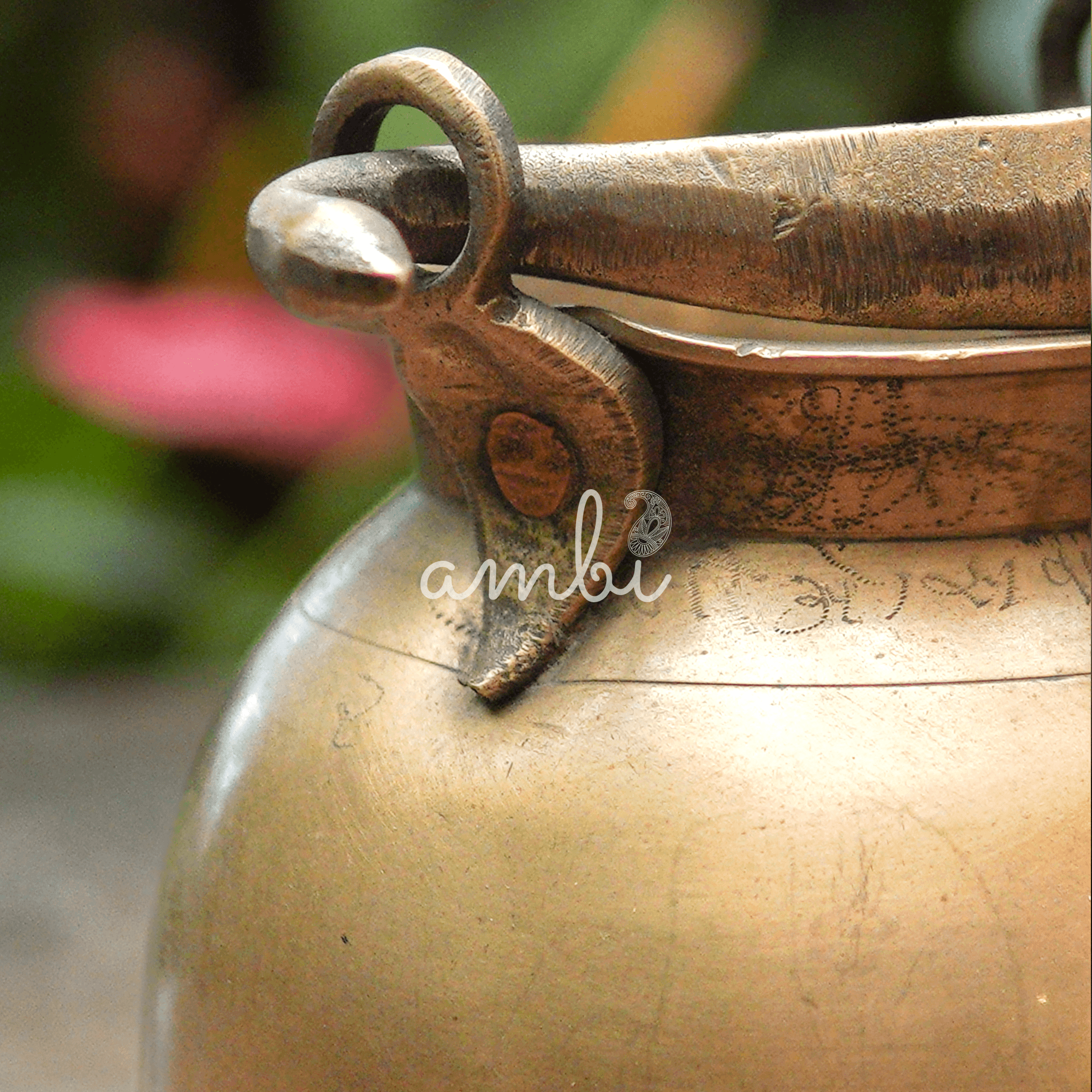 Handcrafted Vintage Heritage Brass Lota With Hanging Loop