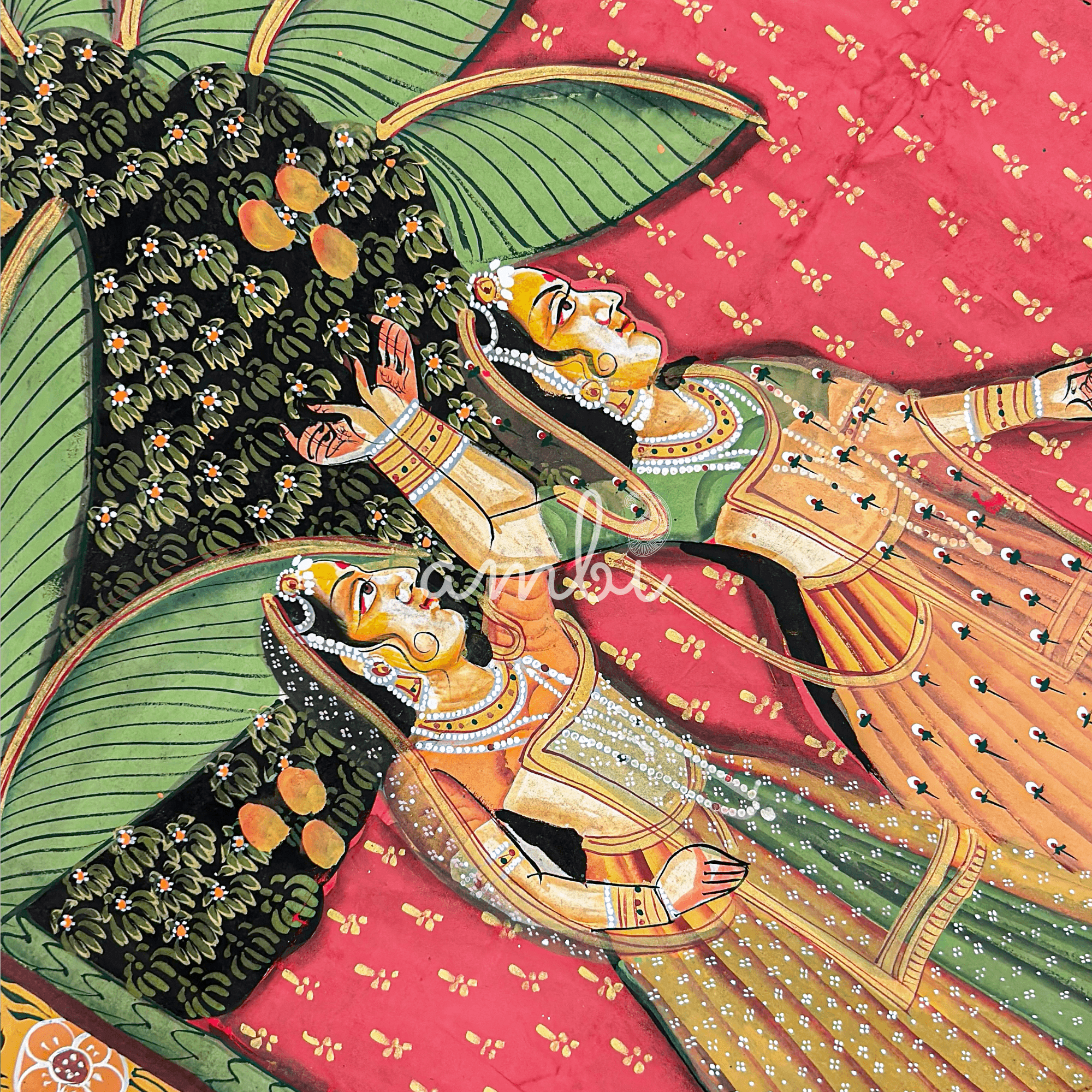 2026 - Handmade Pichwai Art - Shreenathji Multi coloured Sharath Utsav Painting