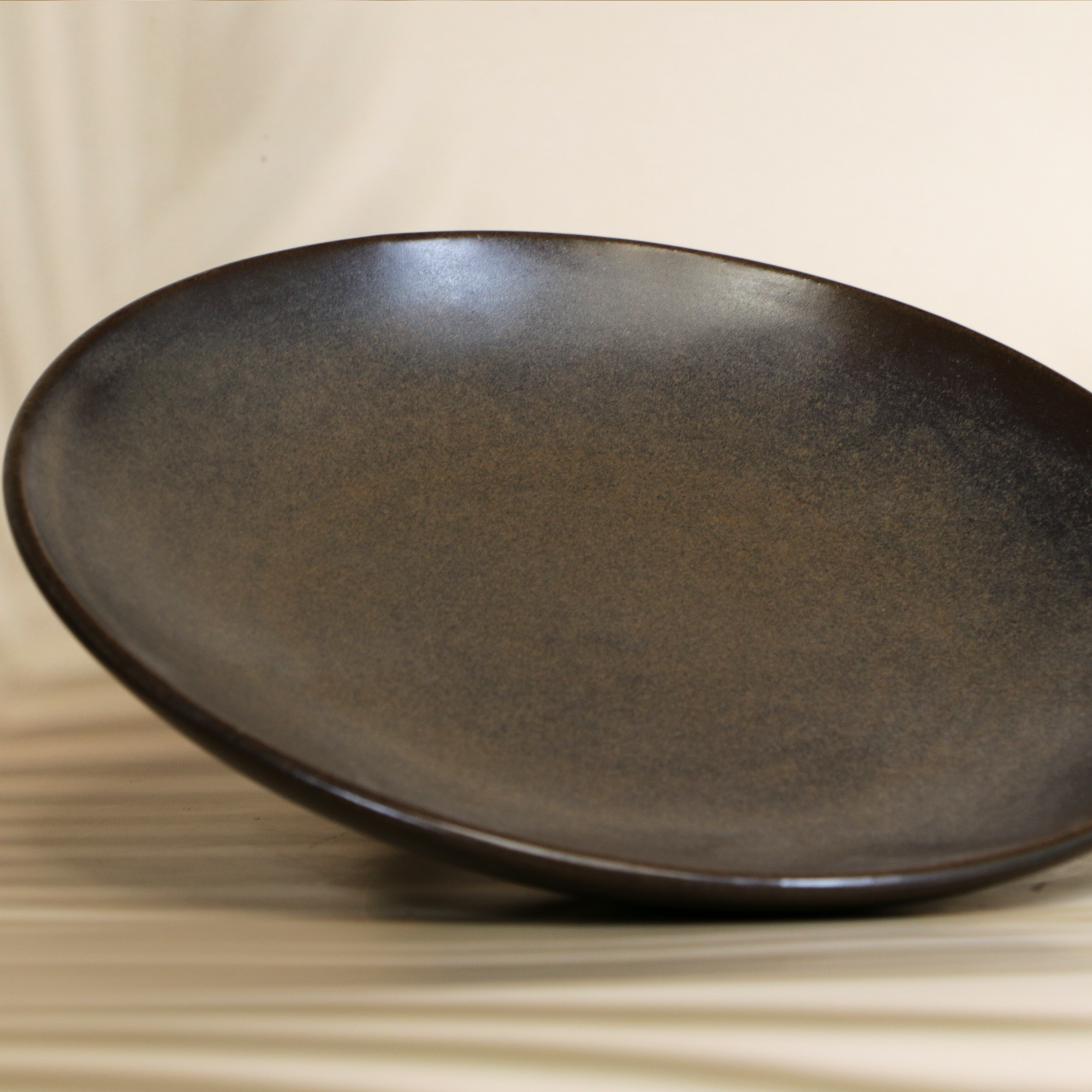 2026 - Ambi Stoneware Charcoal Black Snack Plate 7 Inch