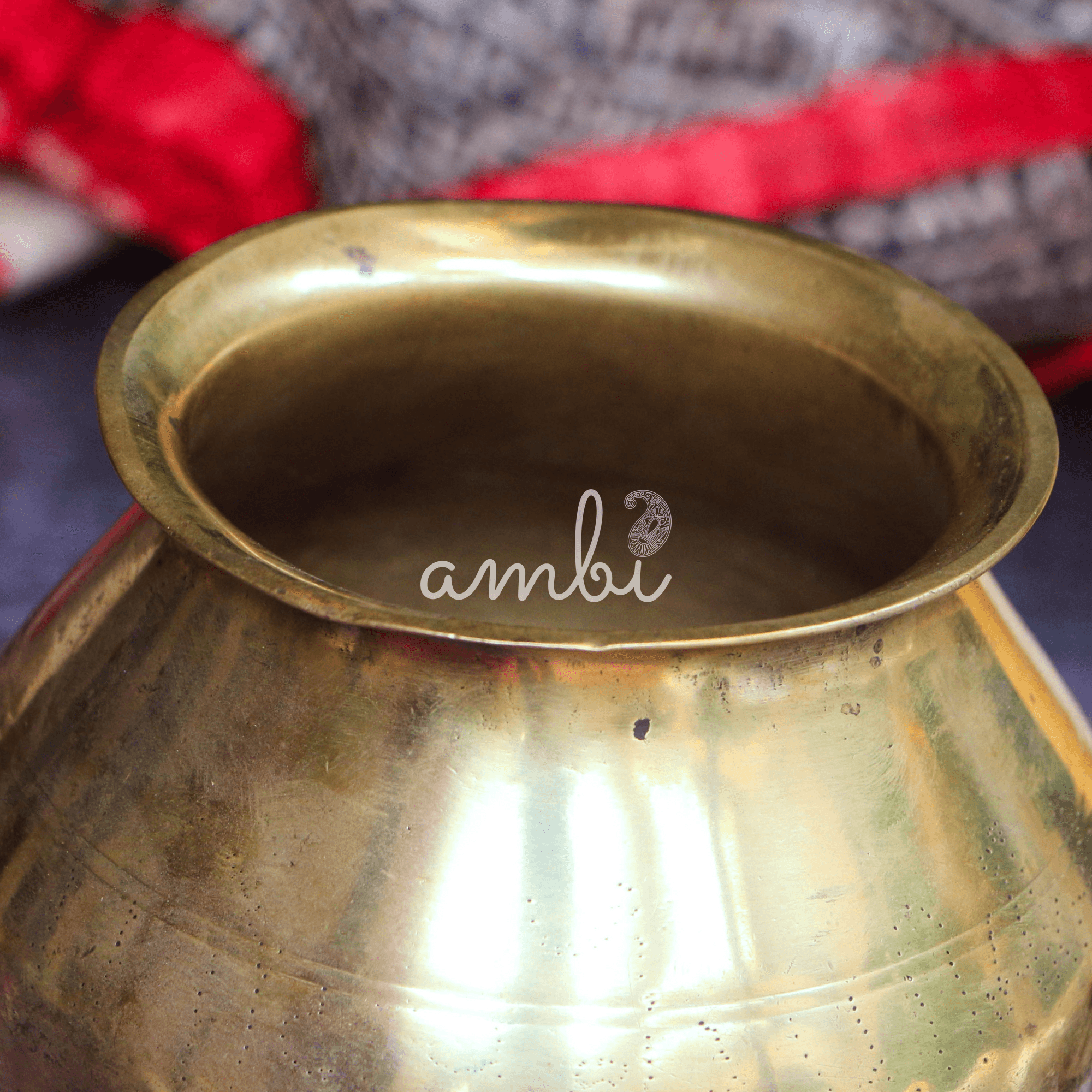 Handcrafted Elegant Vintage Brass Lota With Legs - Very Heavy Base