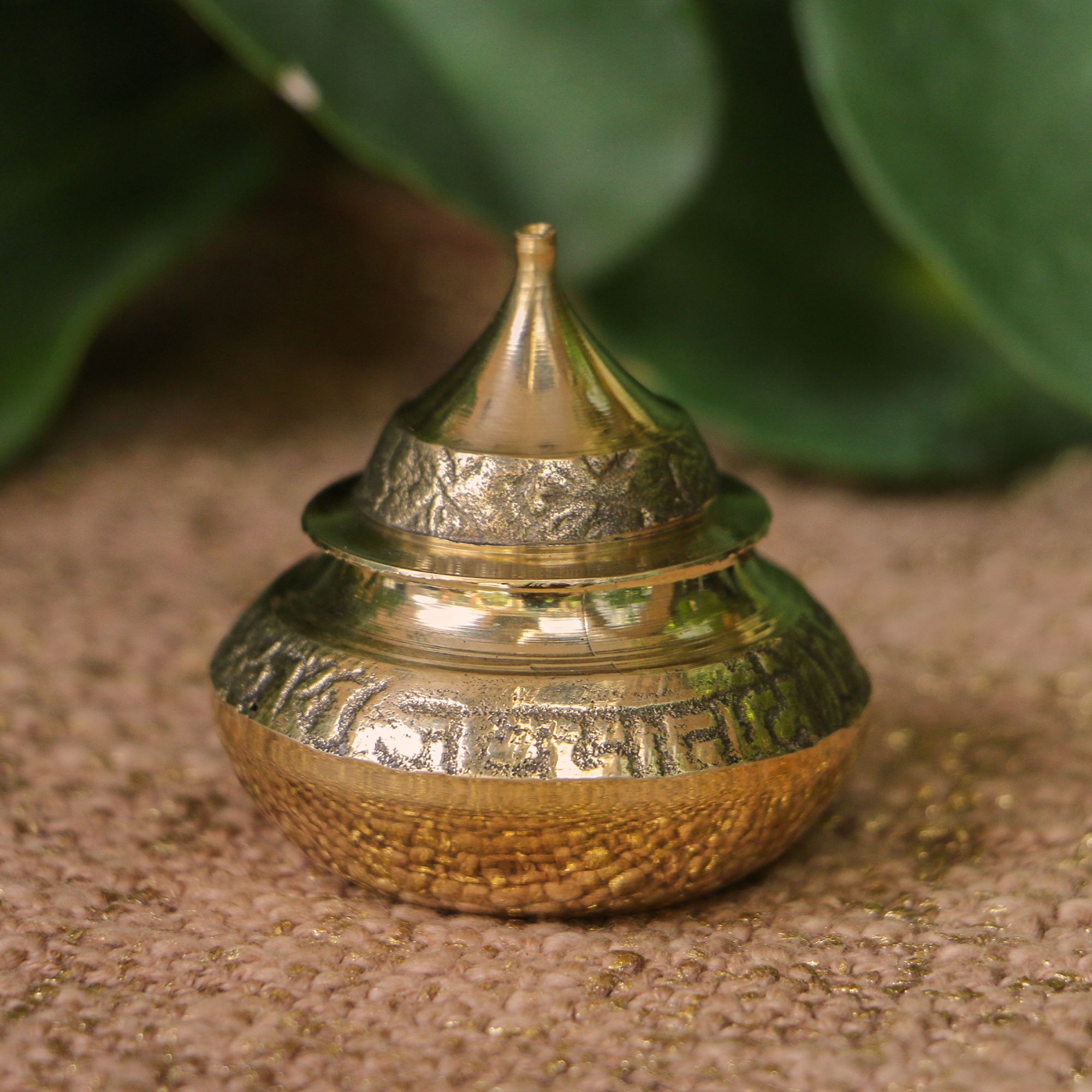 Pure Brass Handmade Sindoor Dani for personal use or Pooja / Religious Ceremonies