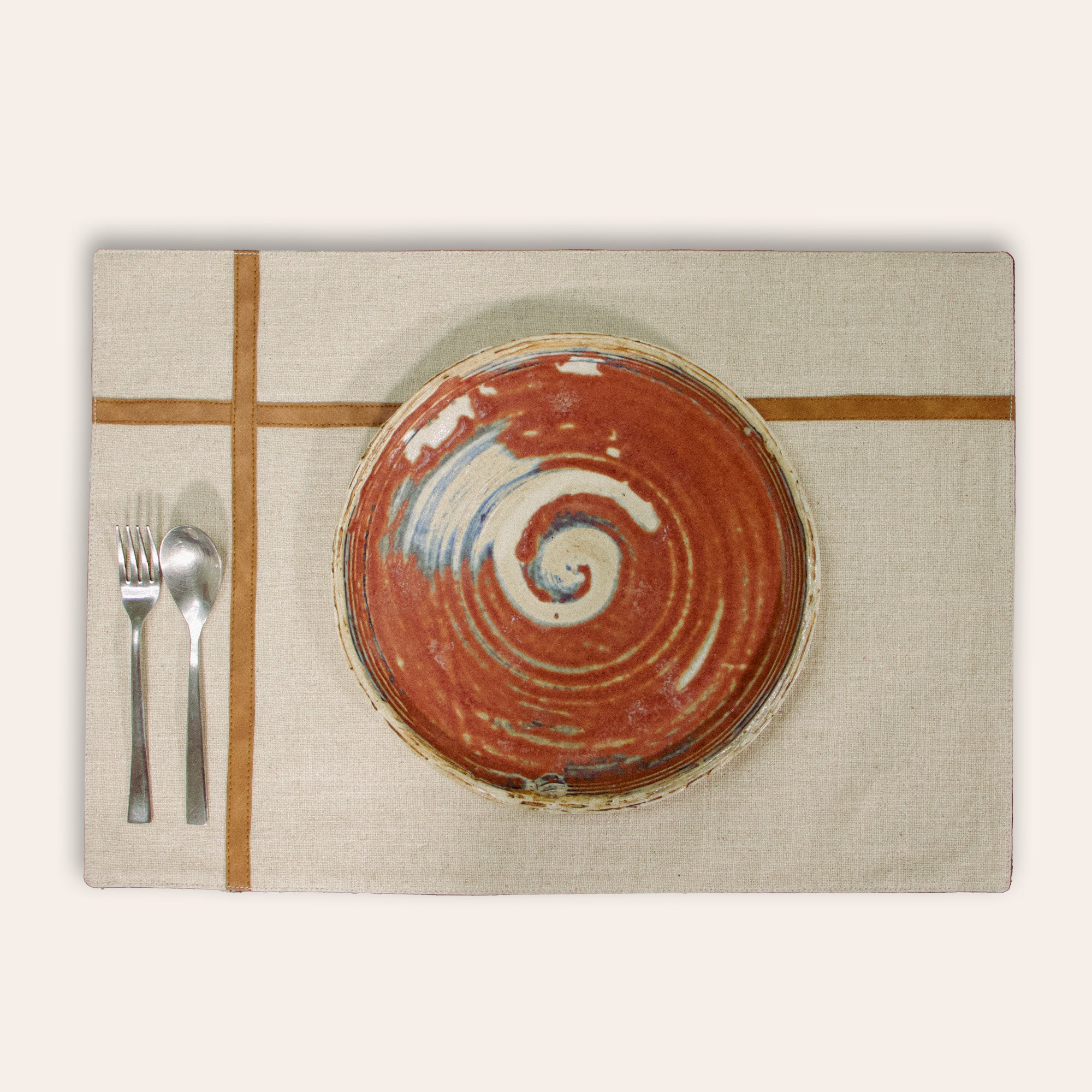 Linen Table Mat Cross Border (Set of 6)
